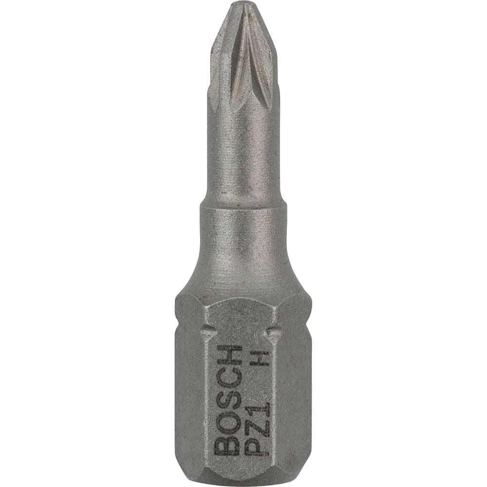 Bosch Extra Hard Pozi Screwdriver Bits PZ1 25mm Pack of 25