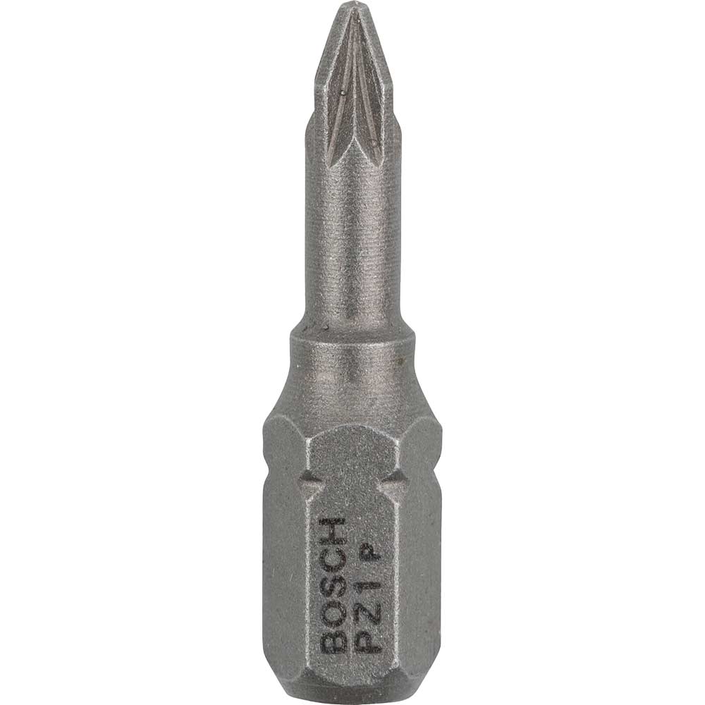 Bosch Extra Hard Pozi Screwdriver Bits PZ1 25mm Pack of 100