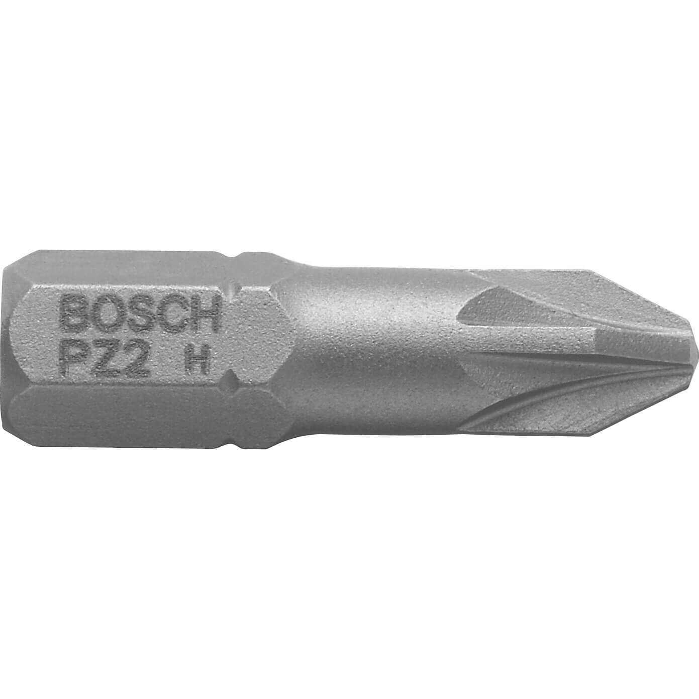 Image of Bosch PZ2 Tic Tac Box Extra Hard Pozi Screwdriver Bits PZ2 25mm Pack of 25