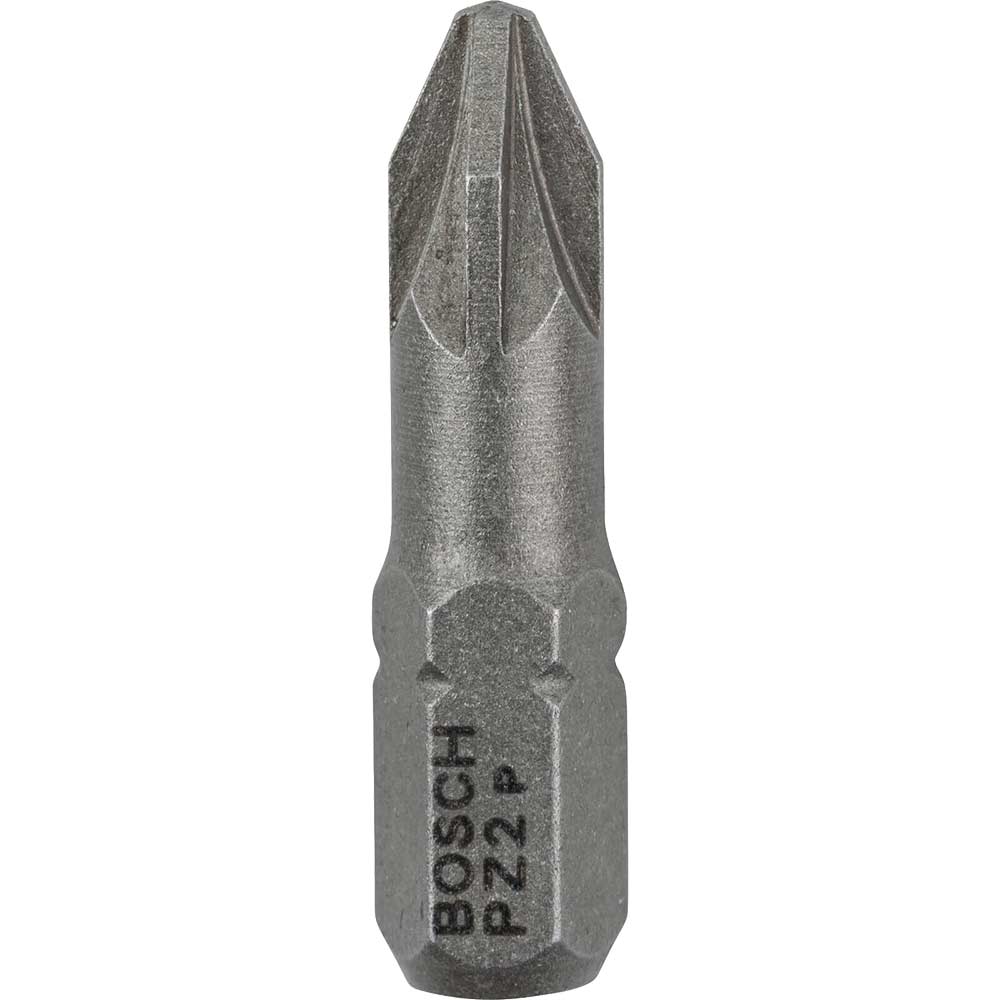 Bosch Extra Hard Pozi Screwdriver Bits PZ2 25mm Pack of 100