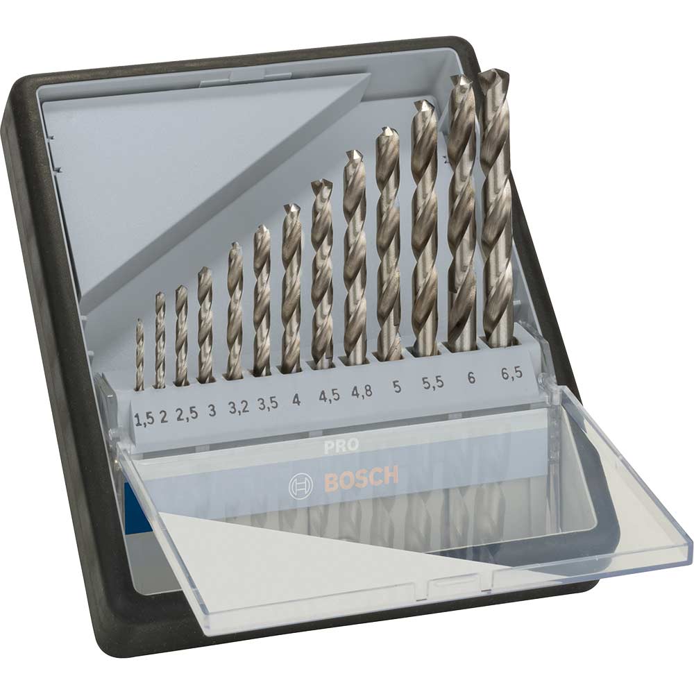 Bosch PRO 13 Piece HSS-G Drill Bit Robust Set