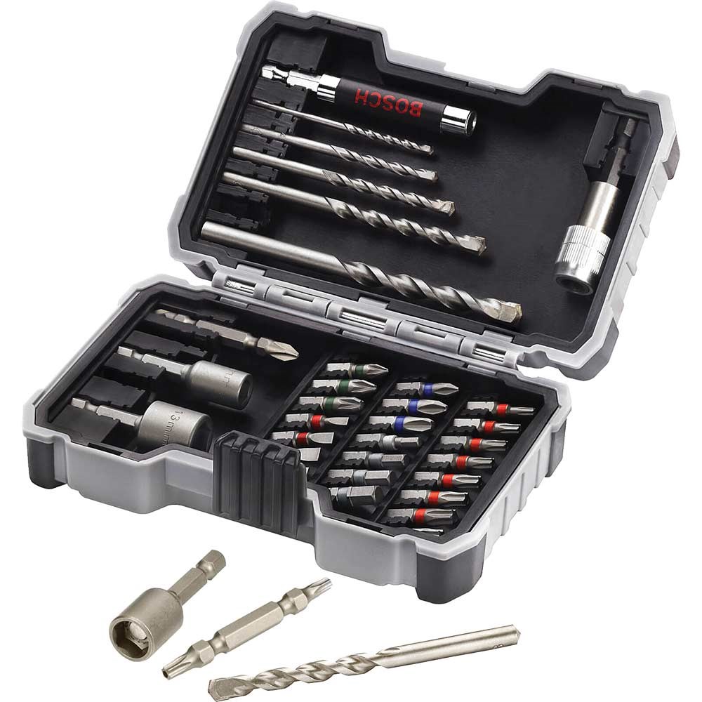 Bosch 35 Piece Drill And Screwdriver Bit Set For Masonry Drill