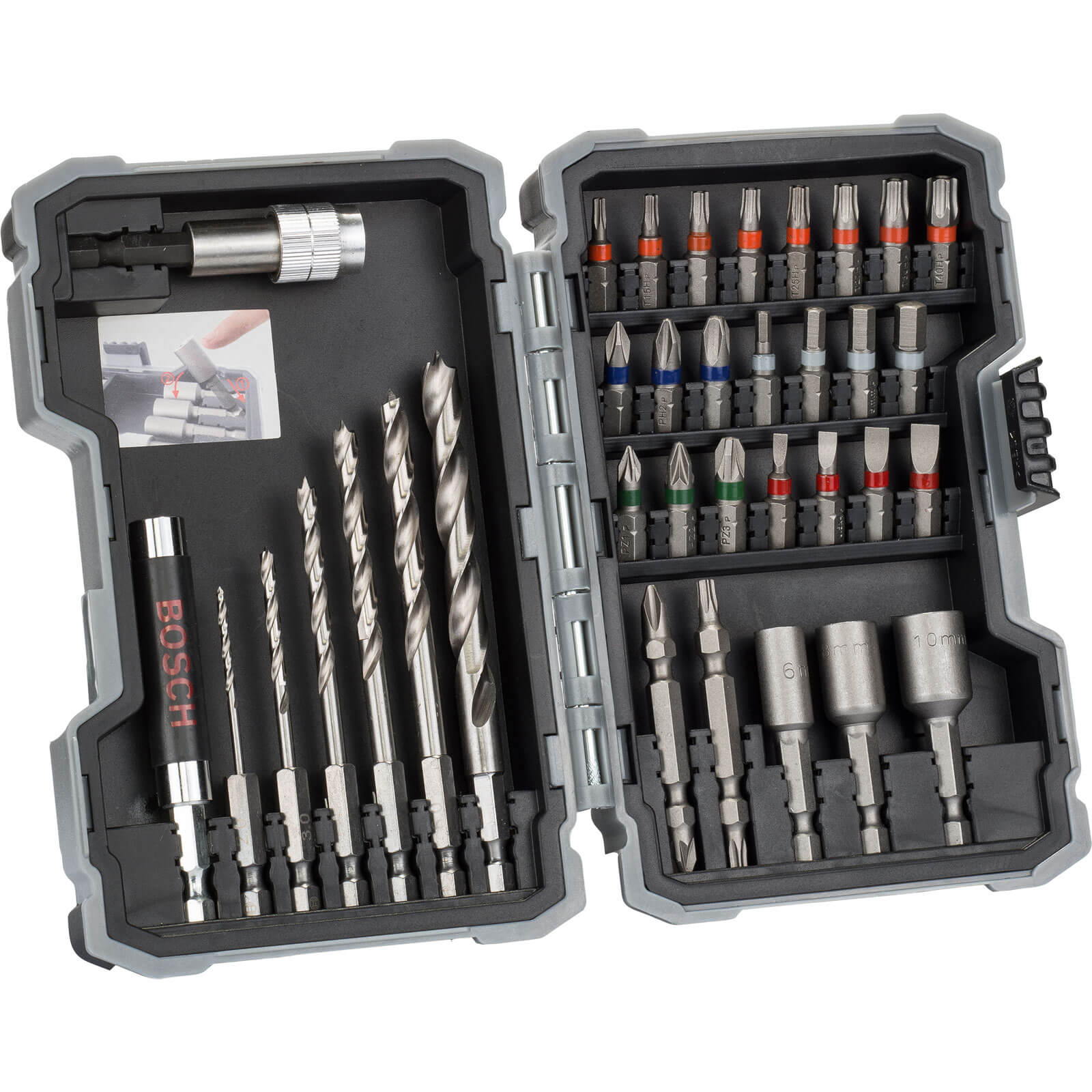 Image of Bosch 35 Piece Drill and Screwdriver Bit Set for Wood