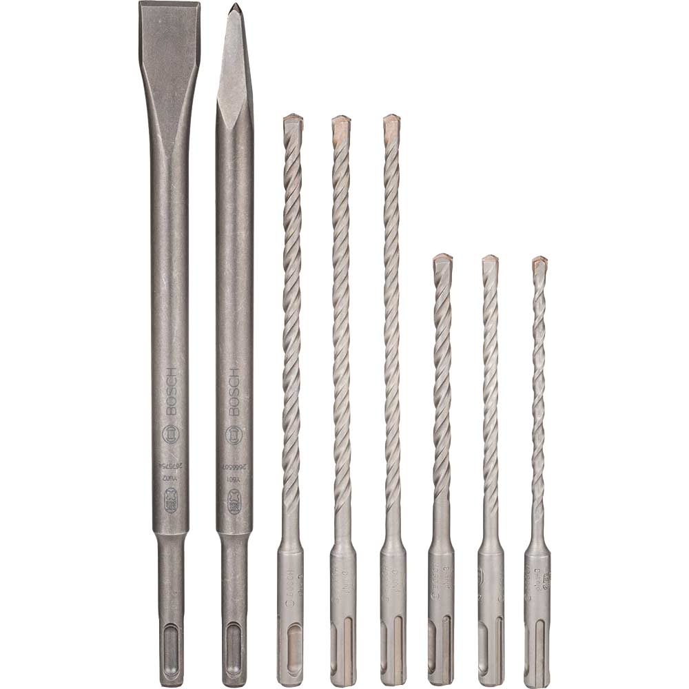 Photos - Drill Bit Bosch 8 Piece SDS Drill and Chisel Set 2607017376 