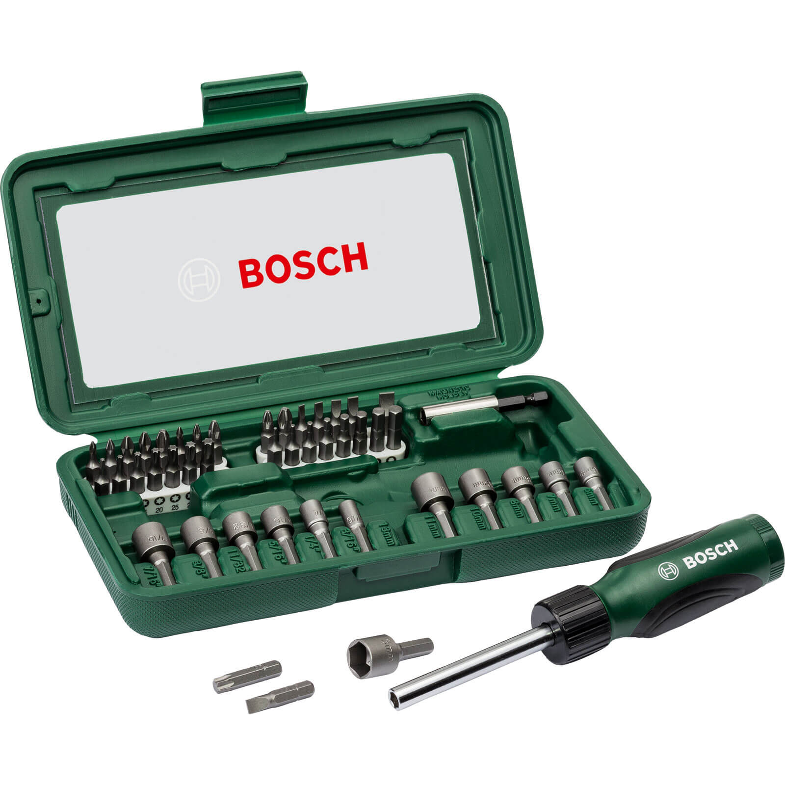 Image of Bosch 46 Piece Ratchet Screwdriver Bit and Socket Set