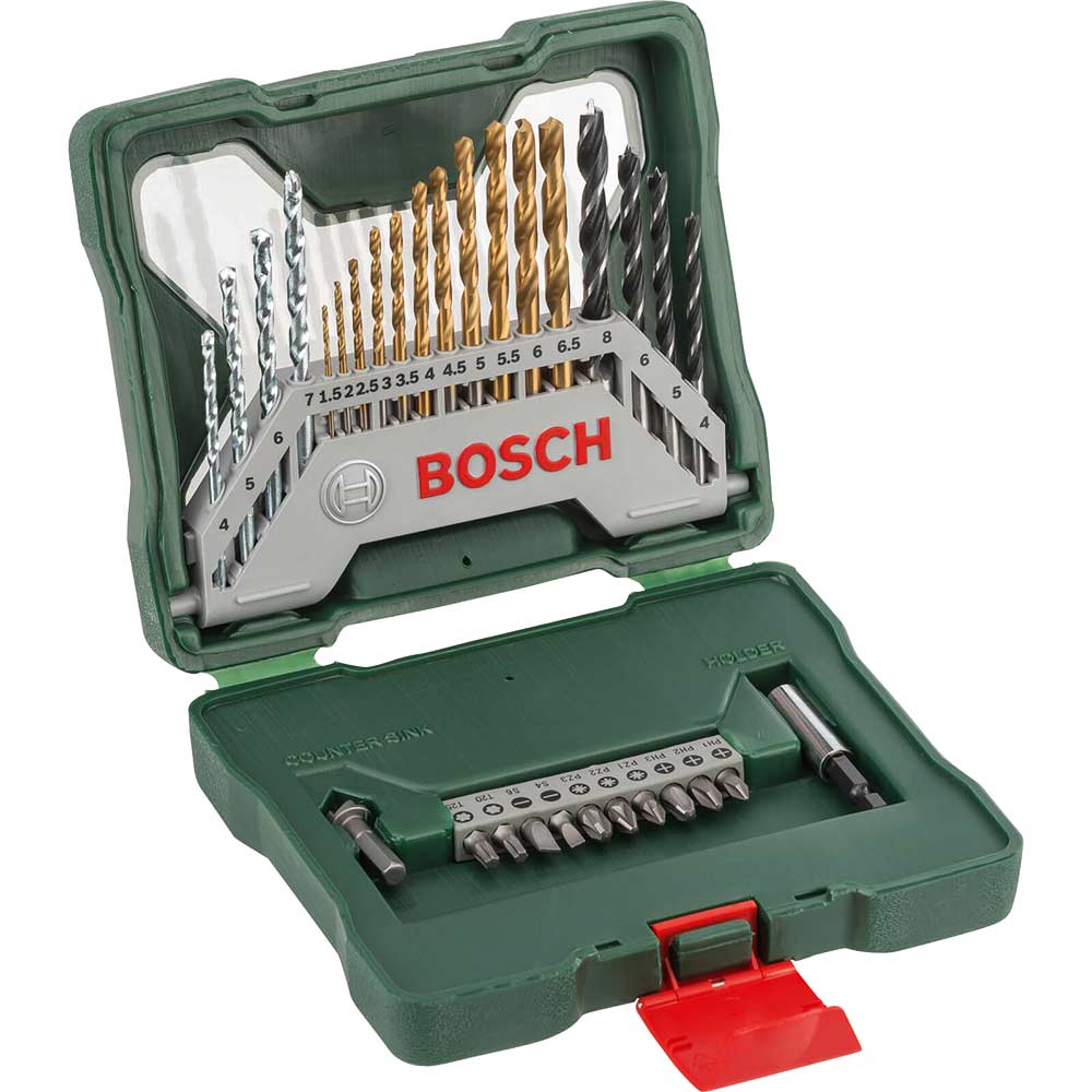 Bosch X Line 30 Piece Drill and Screwdriver Bit Set Drill Bit Sets
