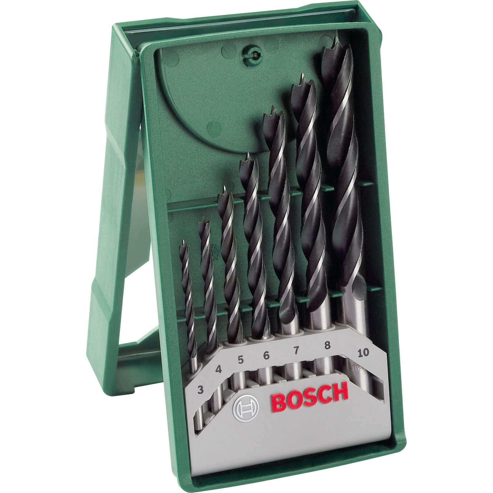 Photos - Tool Kit Bosch 7 Piece Mini X Line Brad Point Wood Drill Bit Set 2607019580 