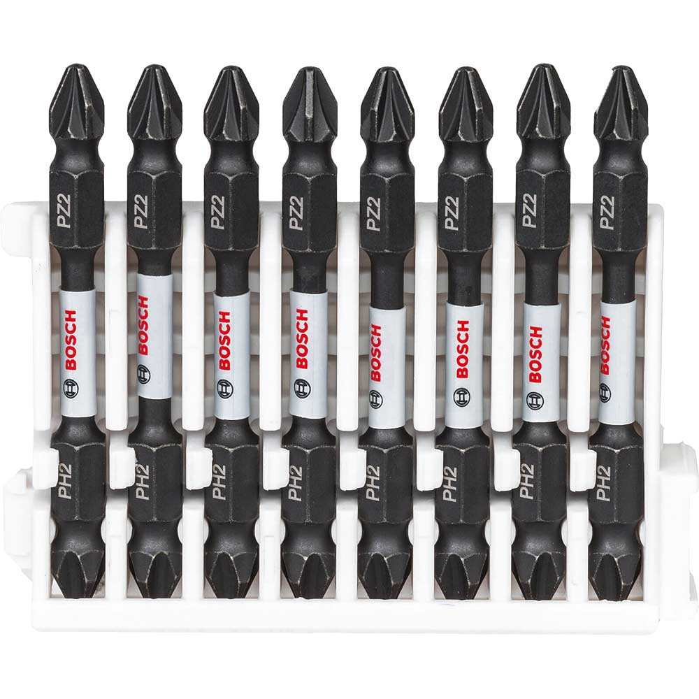 Image of Bosch 8 Piece Impact Control Double Ended PH2 / PZ2 Screwdriver Bit Set