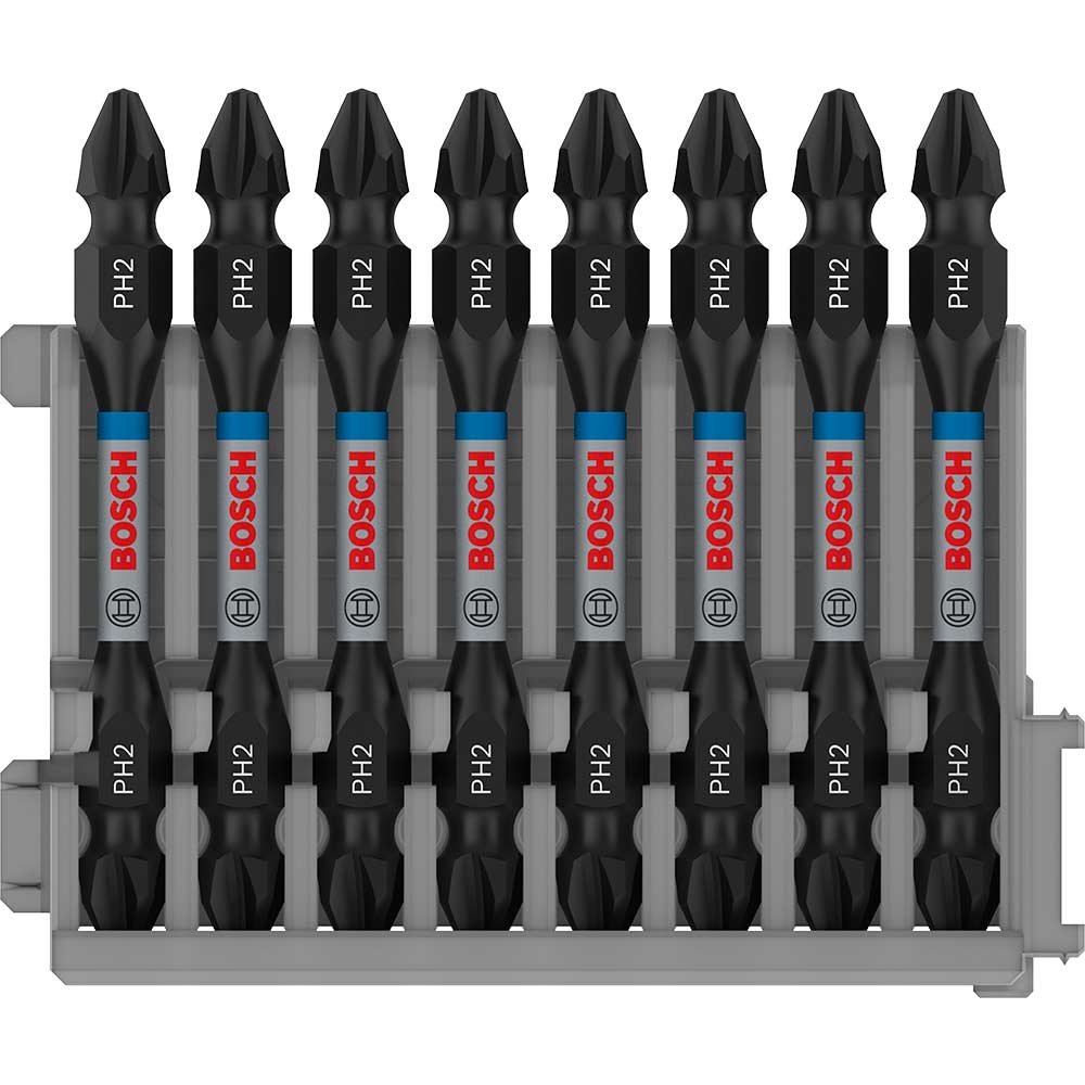 Image of Bosch Impact Phillips Screwdriver Bit PH2 65mm Pack of 8