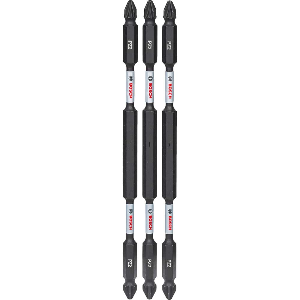 Bosch Impact Double Ended Pozi Screwdriver Bit PZ2 150mm Pack of 3