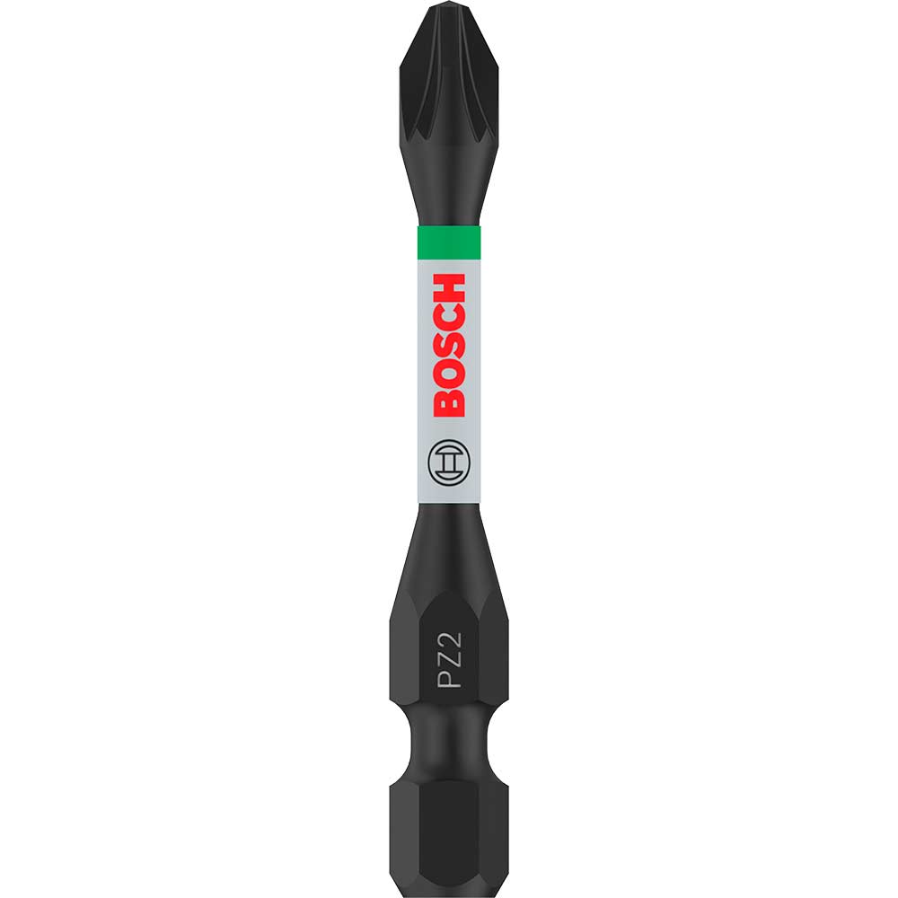 Bosch Pro Impact Control Torsion Pozidriv Screwdriver Bits PZ2 55mm Pack of 2