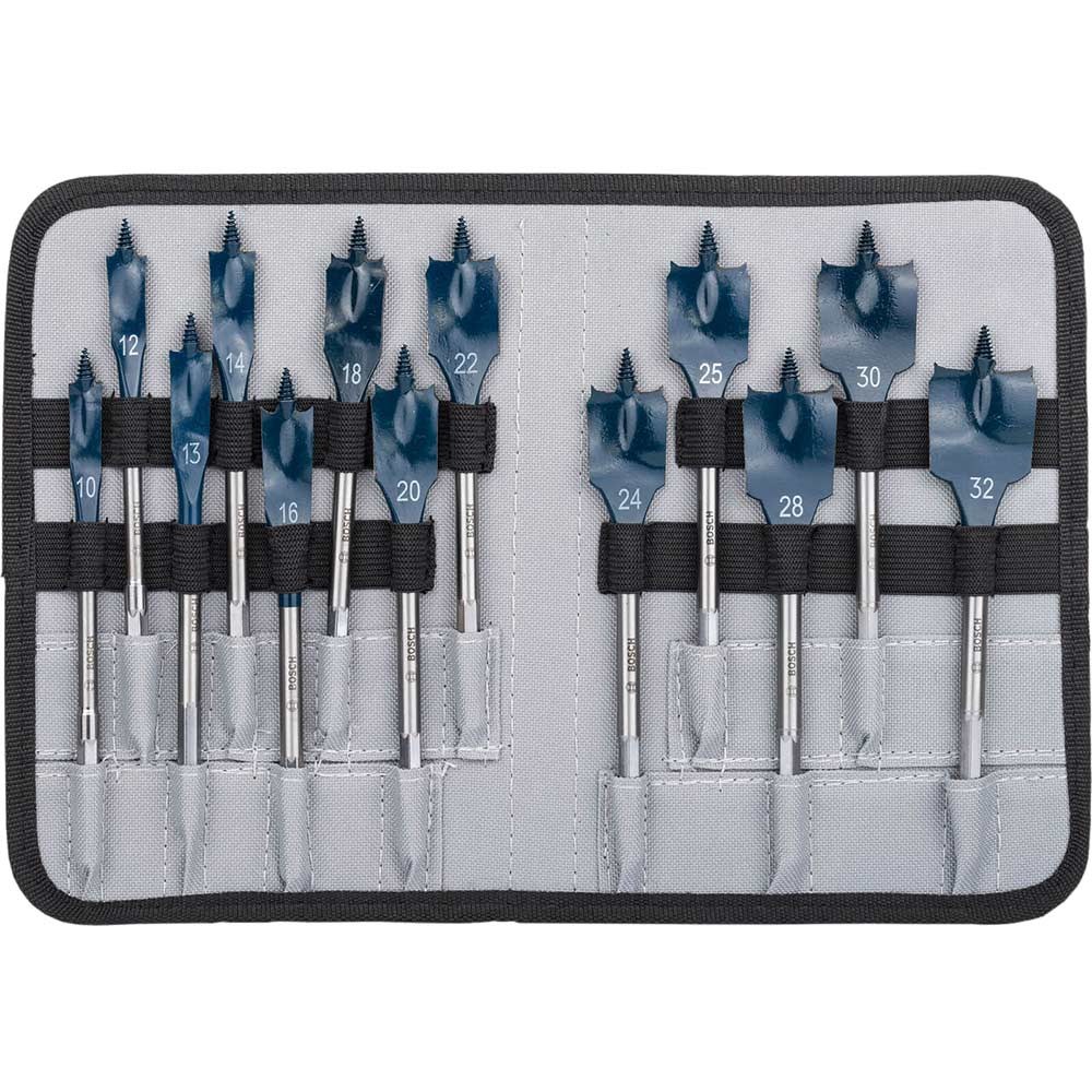 Bosch 13 Piece Self Cut Speed Flat Wood Drill Bit Set Flat Drill Bits