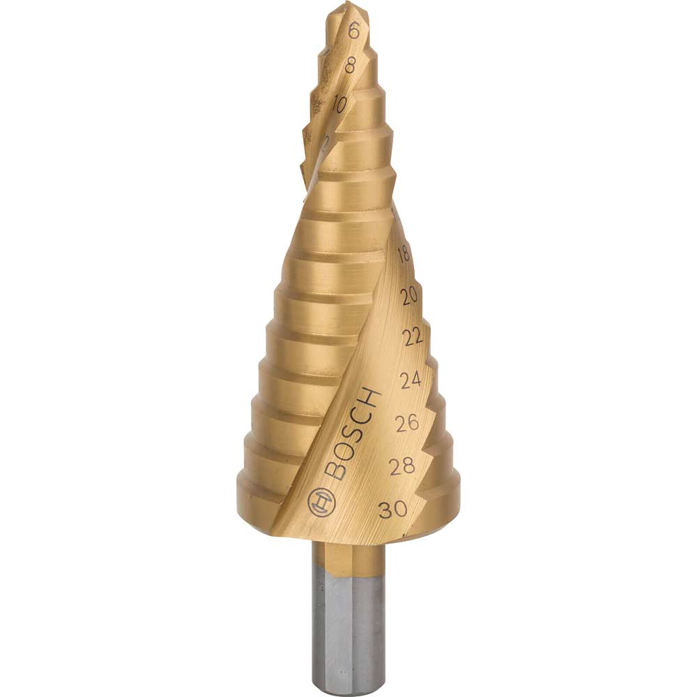 Image of Bosch HSS-TiN Step Drill Bit 6mm - 30mm