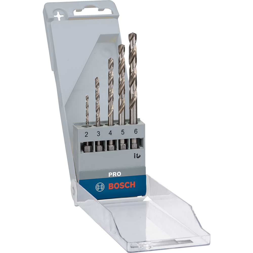 Bosch PRO 5 Piece HSS-G Metal Drill Bit Set