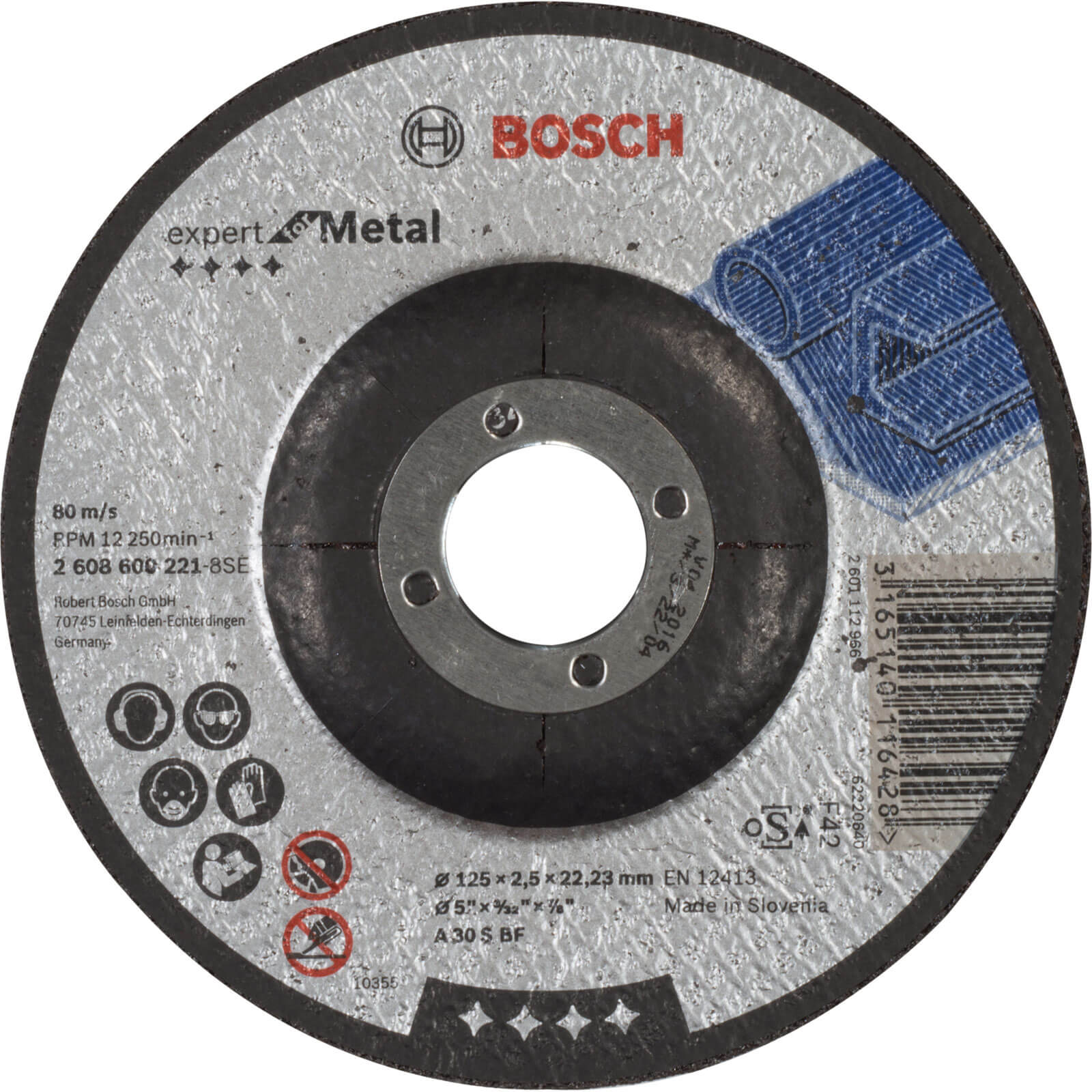 Image of Bosch A30S BF Depressed Centre Metal Cutting Disc 125mm