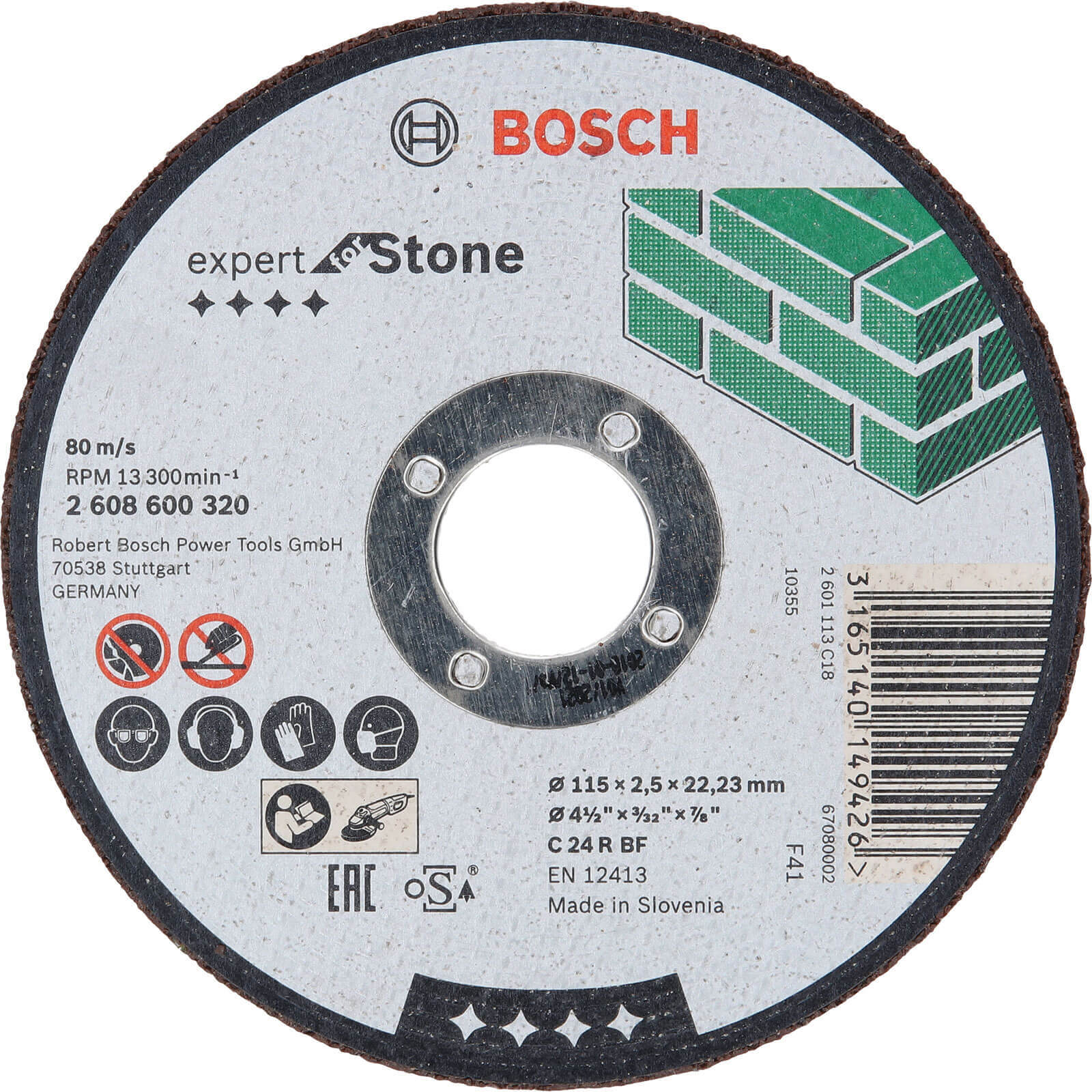 Image of Bosch C24R BF Flat Stone Cutting Disc 115mm