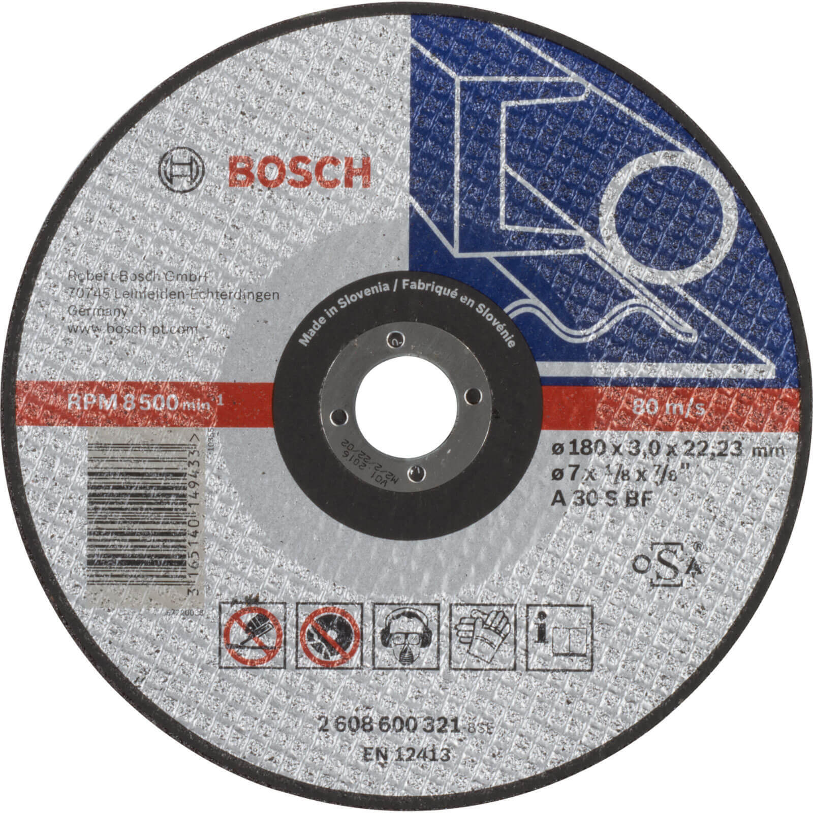 Image of Bosch Expert A30S BF Flat Metal Cutting Disc 180mm
