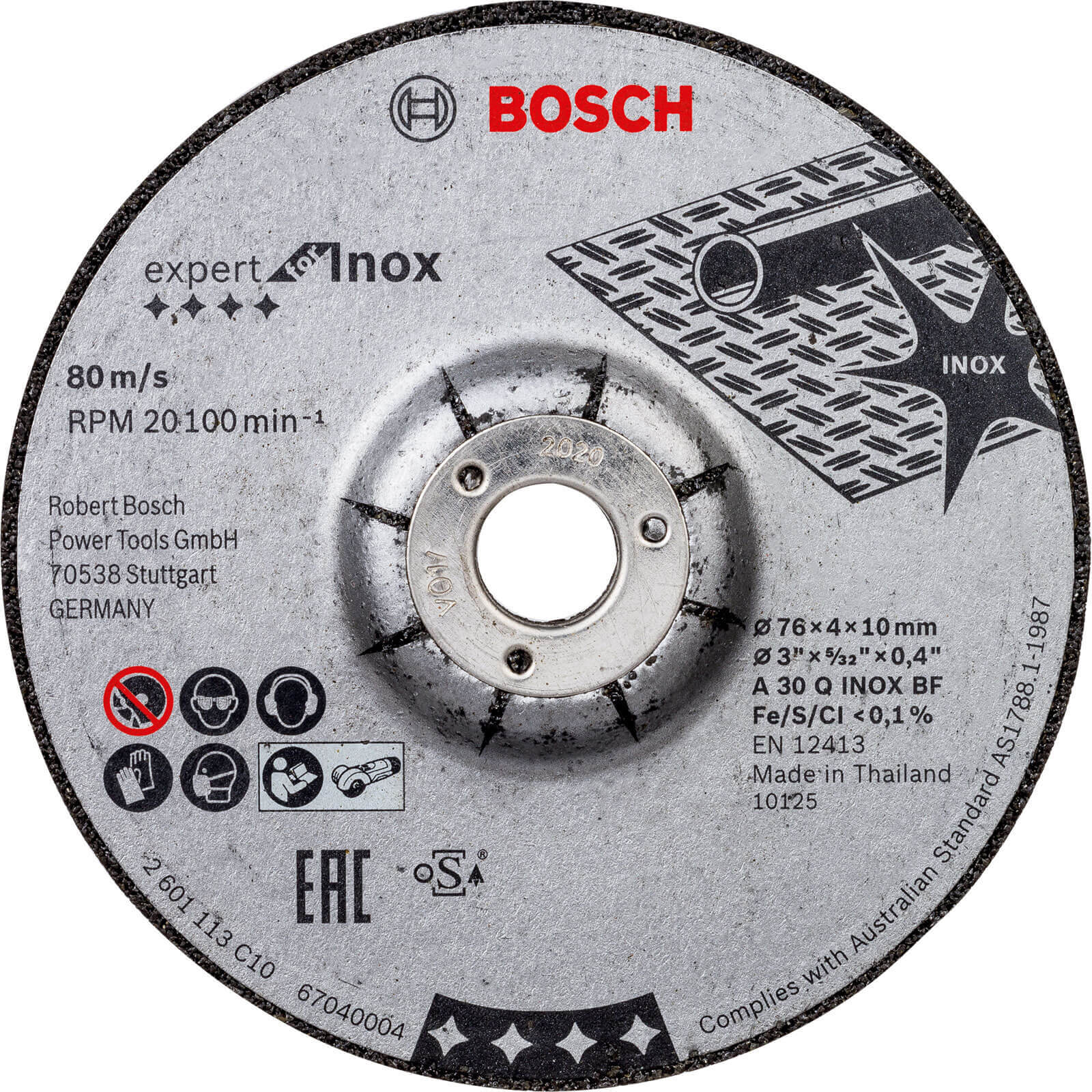 Image of Bosch Expert 76mm Inox Cutting Disc for GWS 12V-76 Pack of 2 76mm 4mm 10mm