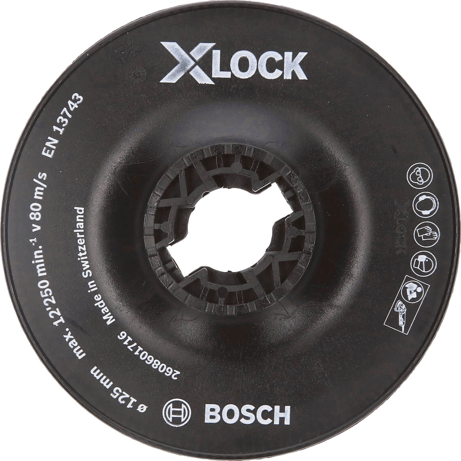 Photos - Power Tool Accessory Bosch X Lock Hard Backing Pad 125mm 2608601716 