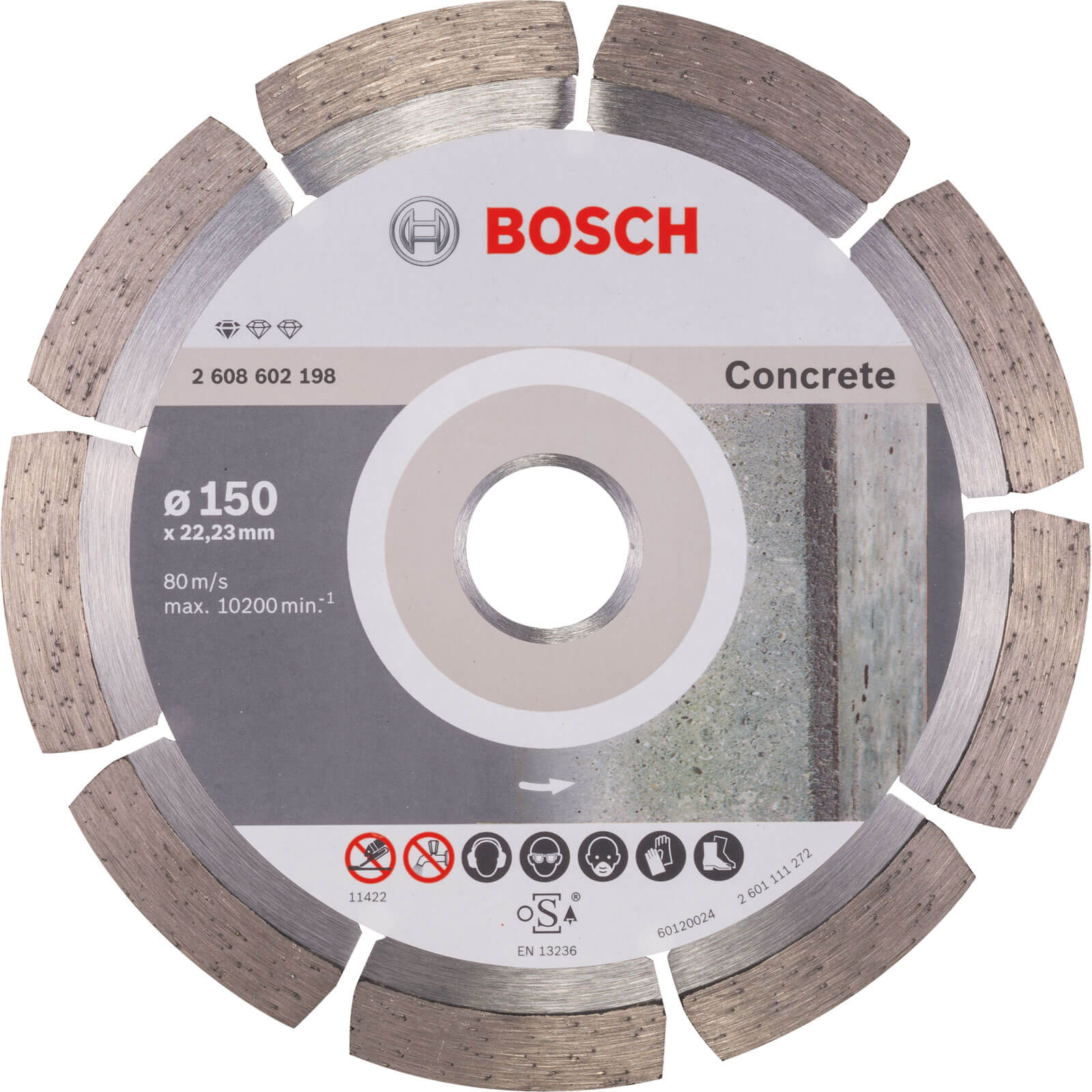 Image of Bosch Standard Concrete Diamond Cutting Disc 150mm