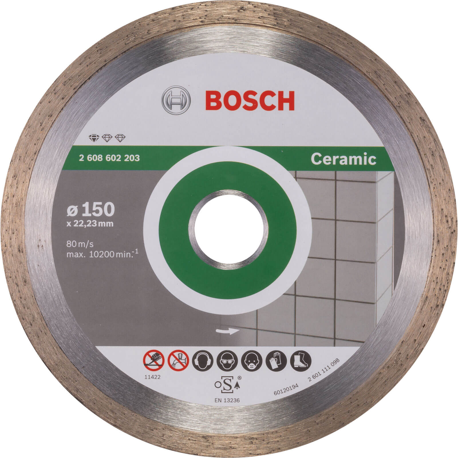 Photos - Cutting Disc Bosch Diamond  for Ceramic , Porcelain and Stone 150mm 2608602 