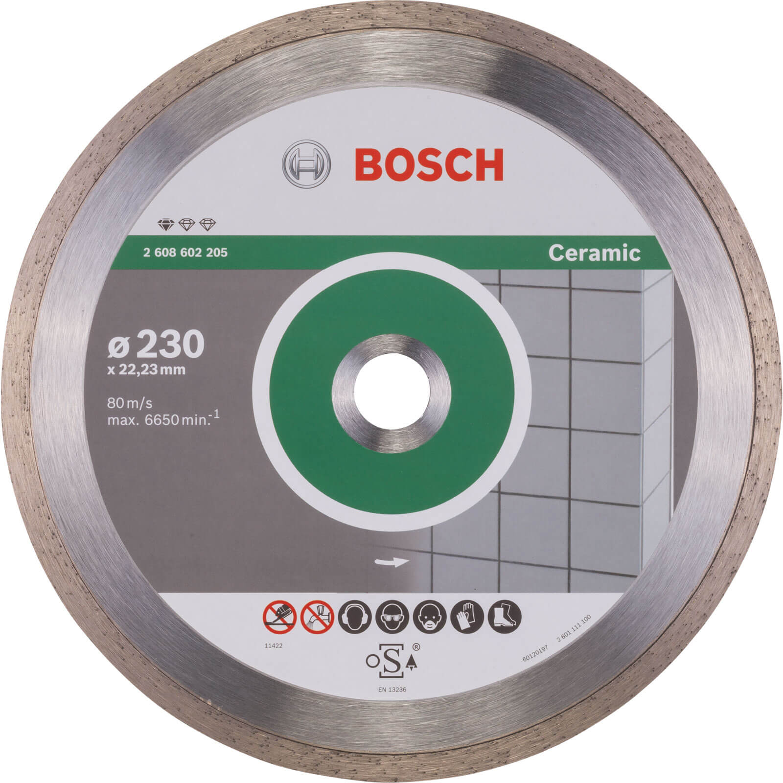 Image of Bosch Diamond Cutting Disc for Ceramic , Porcelain and Stone 230mm