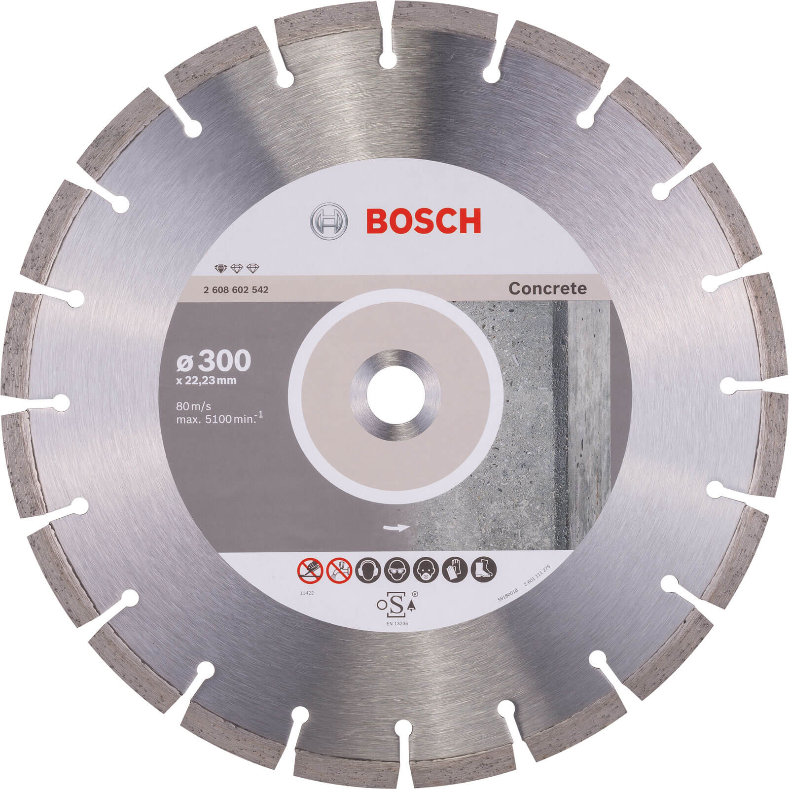 Image of Bosch Standard Concrete Diamond Cutting Disc 300mm
