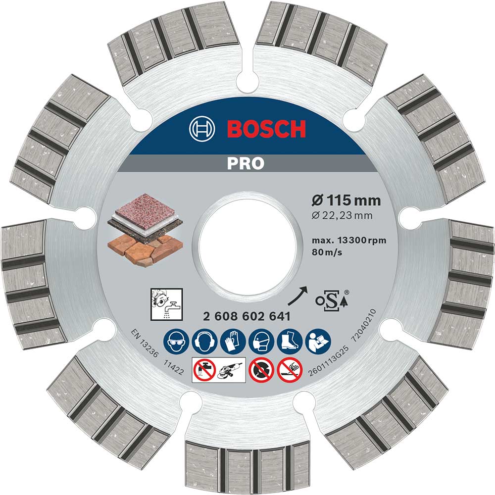 Bosch Pro Best Stone Diamond Cutting Disc 115mm