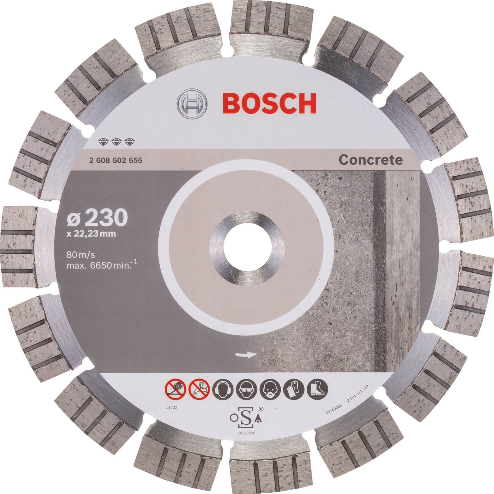 Image of Bosch Best Concrete Diamond Cutting Disc 230mm