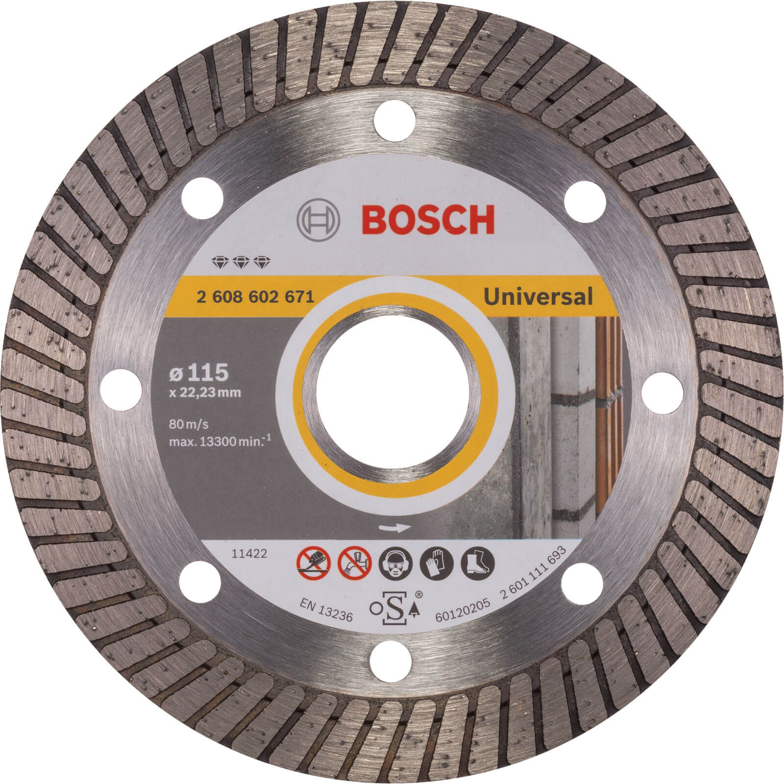 Photos - Cutting Disc Bosch Turbo Universal Diamond  115mm 2608602671 