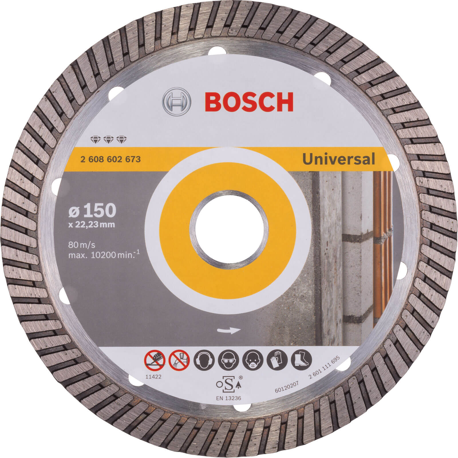 Photos - Cutting Disc Bosch Turbo Universal Diamond  150mm 2608602673 