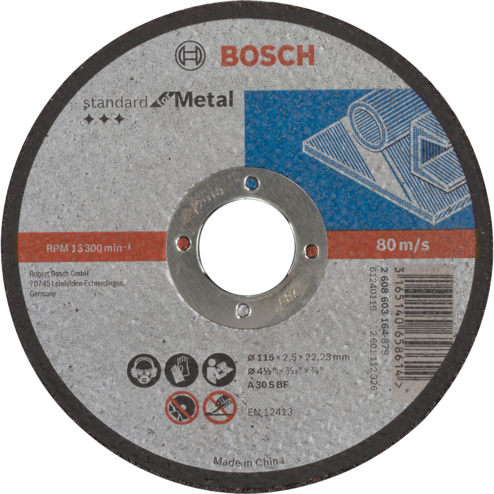 Image of Bosch Standard Metal Cutting Disc 115mm 2.5mm 22mm