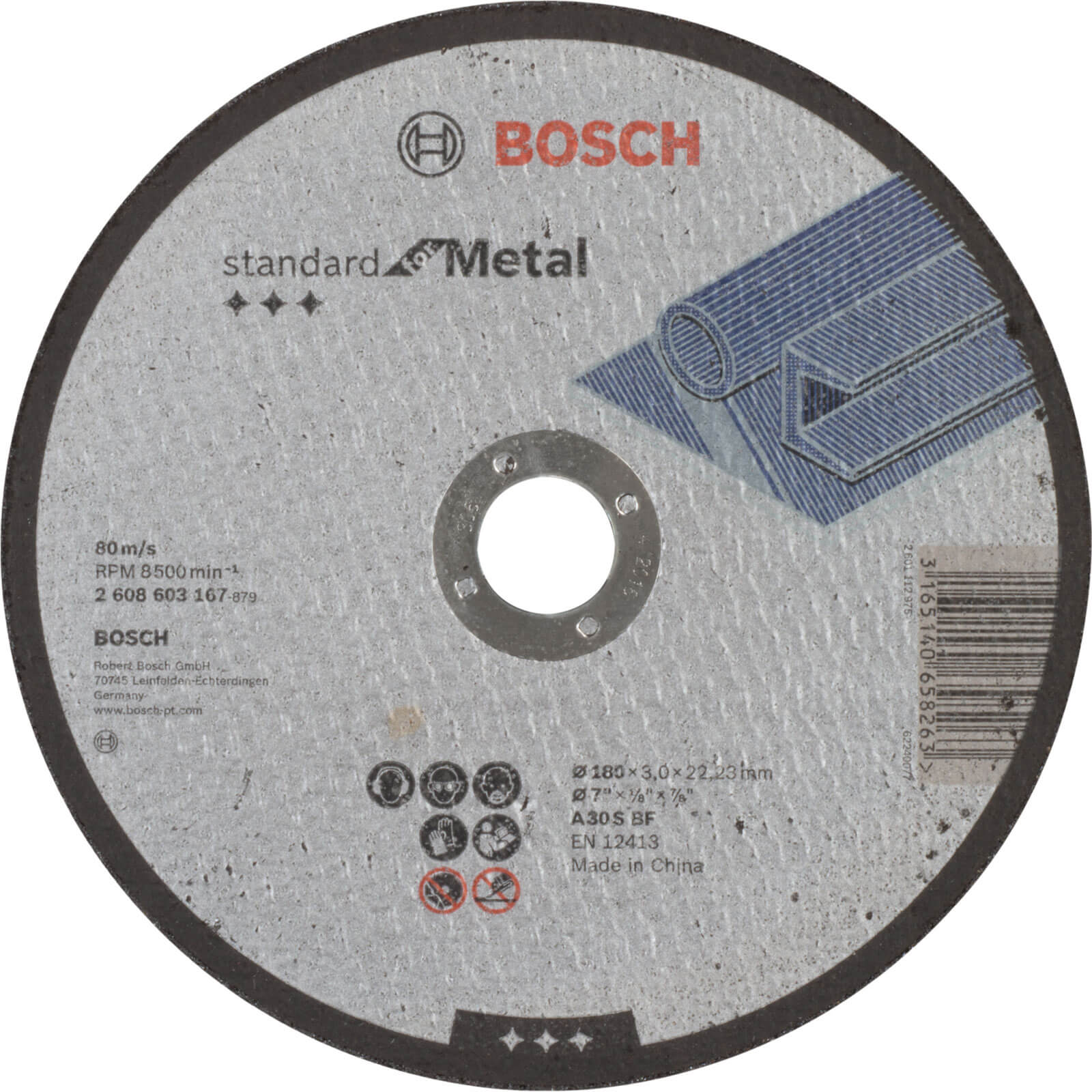 Image of Bosch Standard Metal Cutting Disc 180mm 3mm 22mm