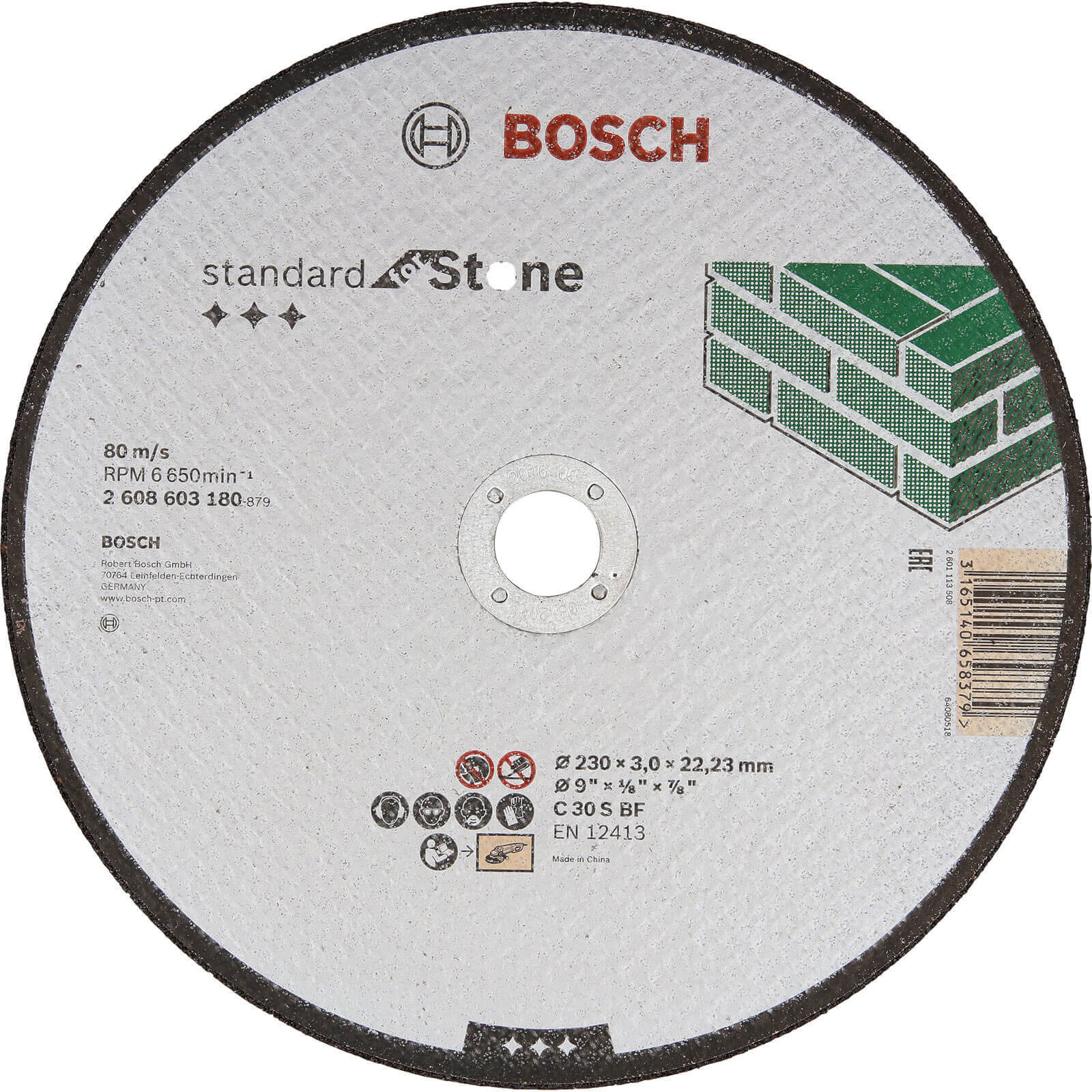 Image of Bosch Standard Stone Cutting Disc 230mm 3mm 22mm