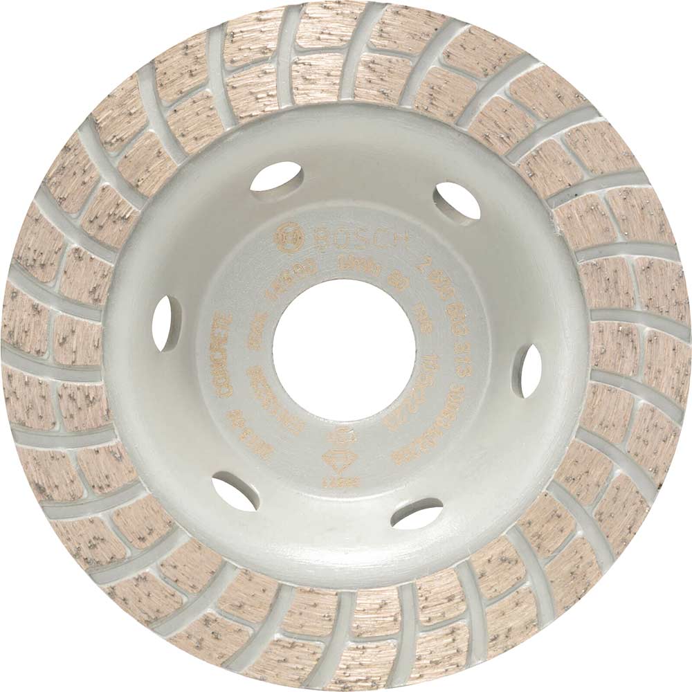 Bosch Standard Concrete Turbo Diamond Grinding Head 105mm 105mm