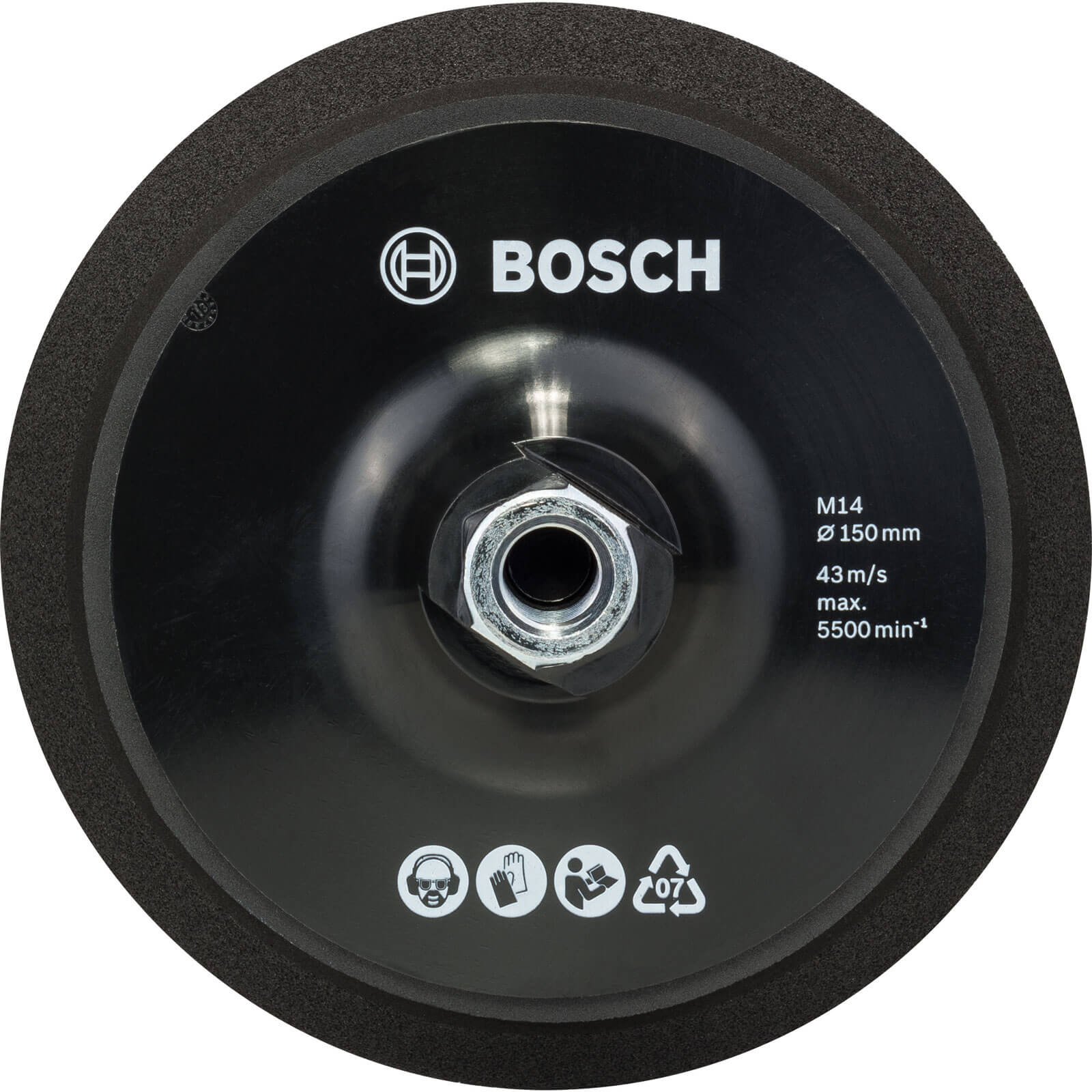 Image of Bosch M14 Hook and Loop Backing Pad 150mm
