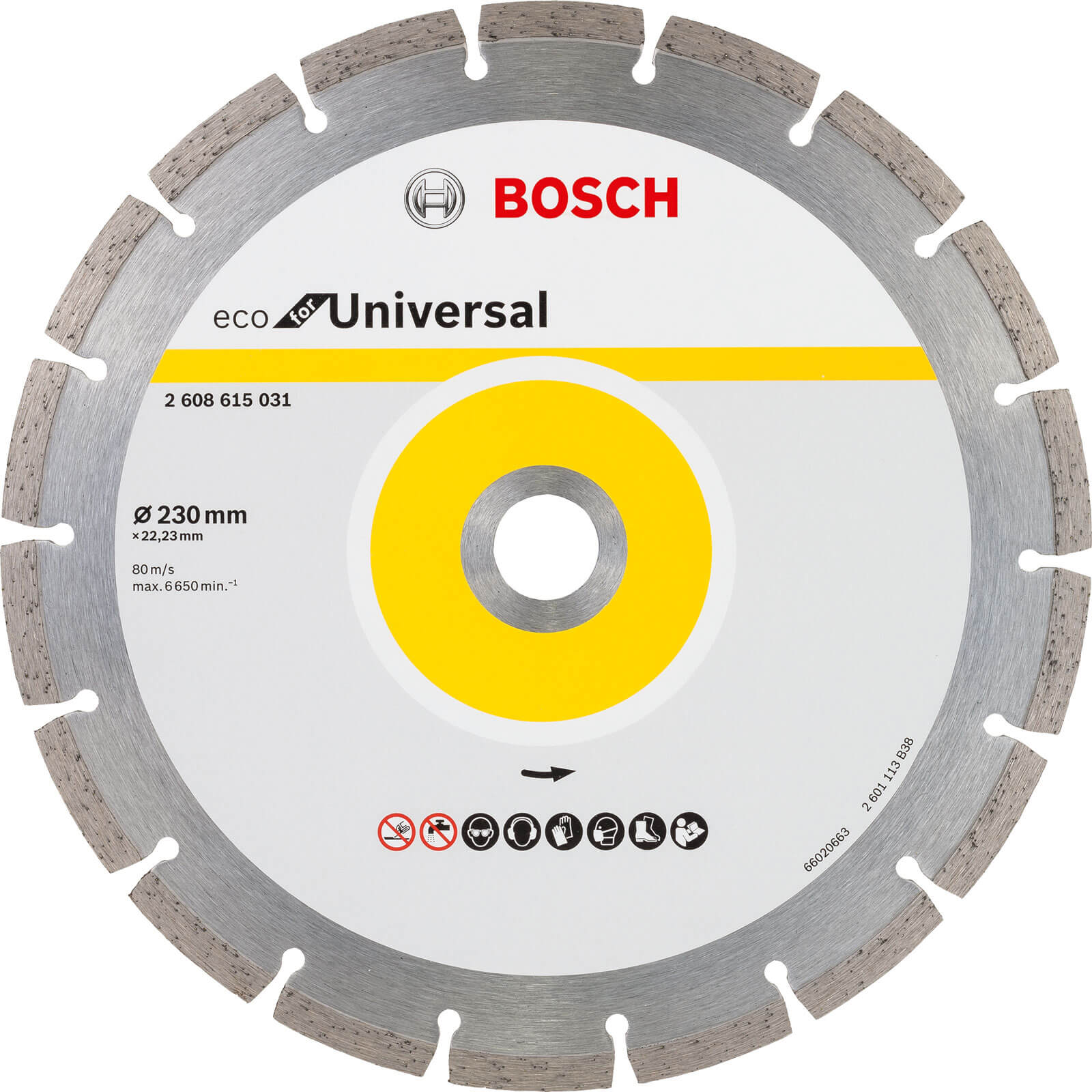 Image of Bosch ECO Universal Segmented Diamond Cutting Disc 230mm 2.6mm 22mm