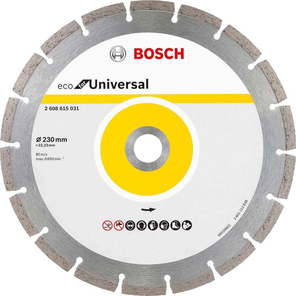 Image of Bosch ECO Universal Segmented Diamond Cutting Disc 230mm 2.6mm 22mm