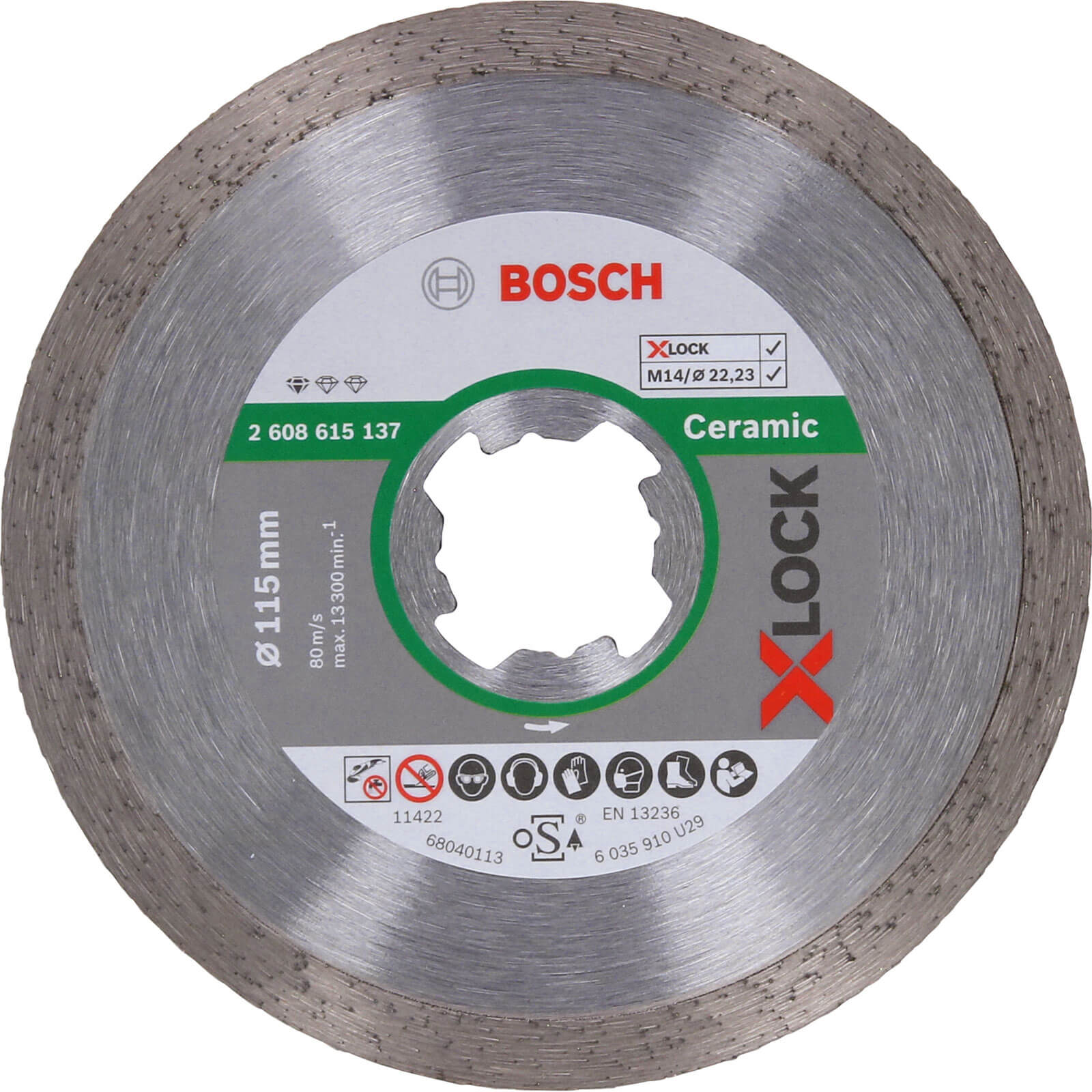 Photos - Cutting Disc Bosch X Lock Standard Diamond  for Ceramics 115mm 1.6mm 22mm 2 