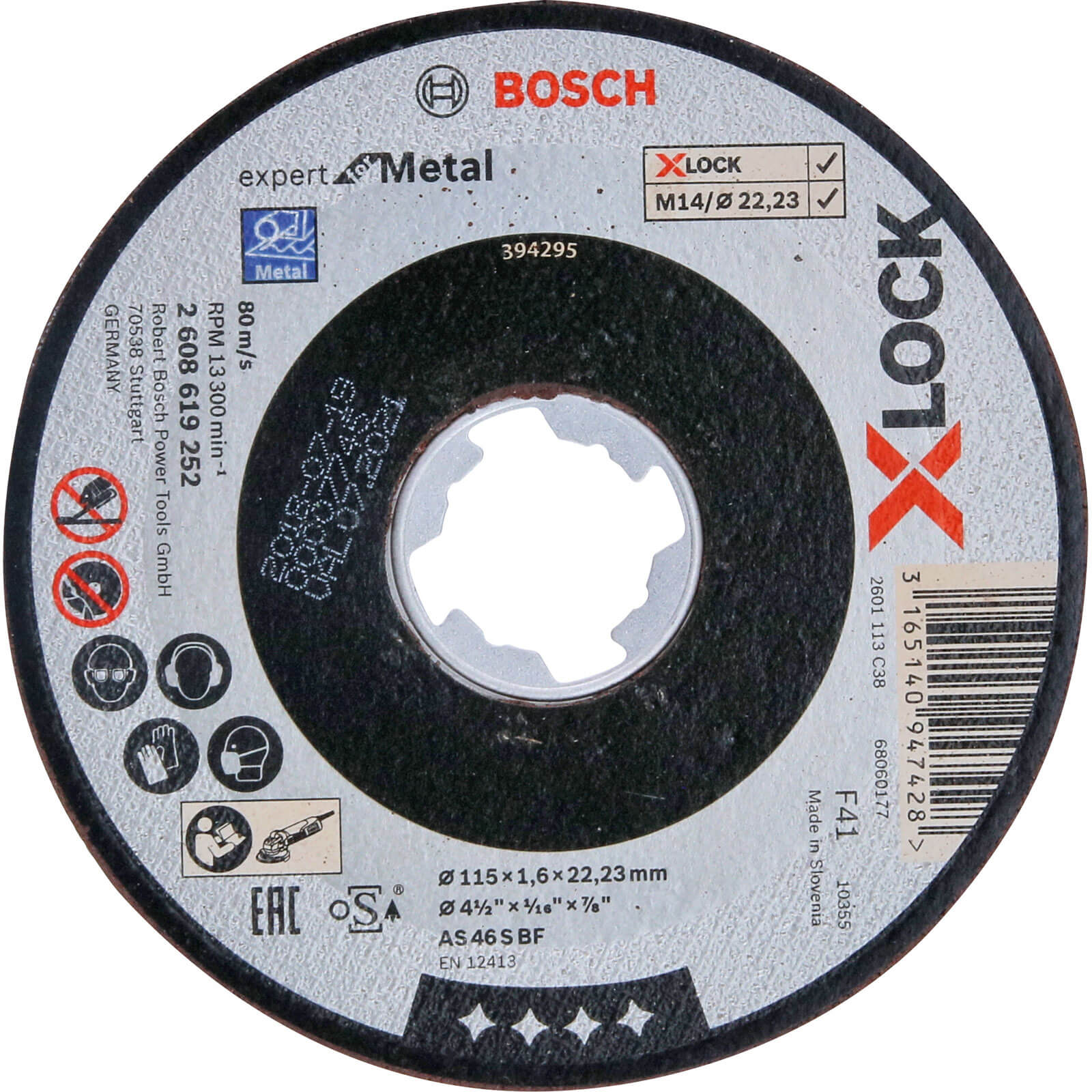 Image of Bosch Expert X Lock Metal Cutting Disc 115mm 1.6mm 22mm