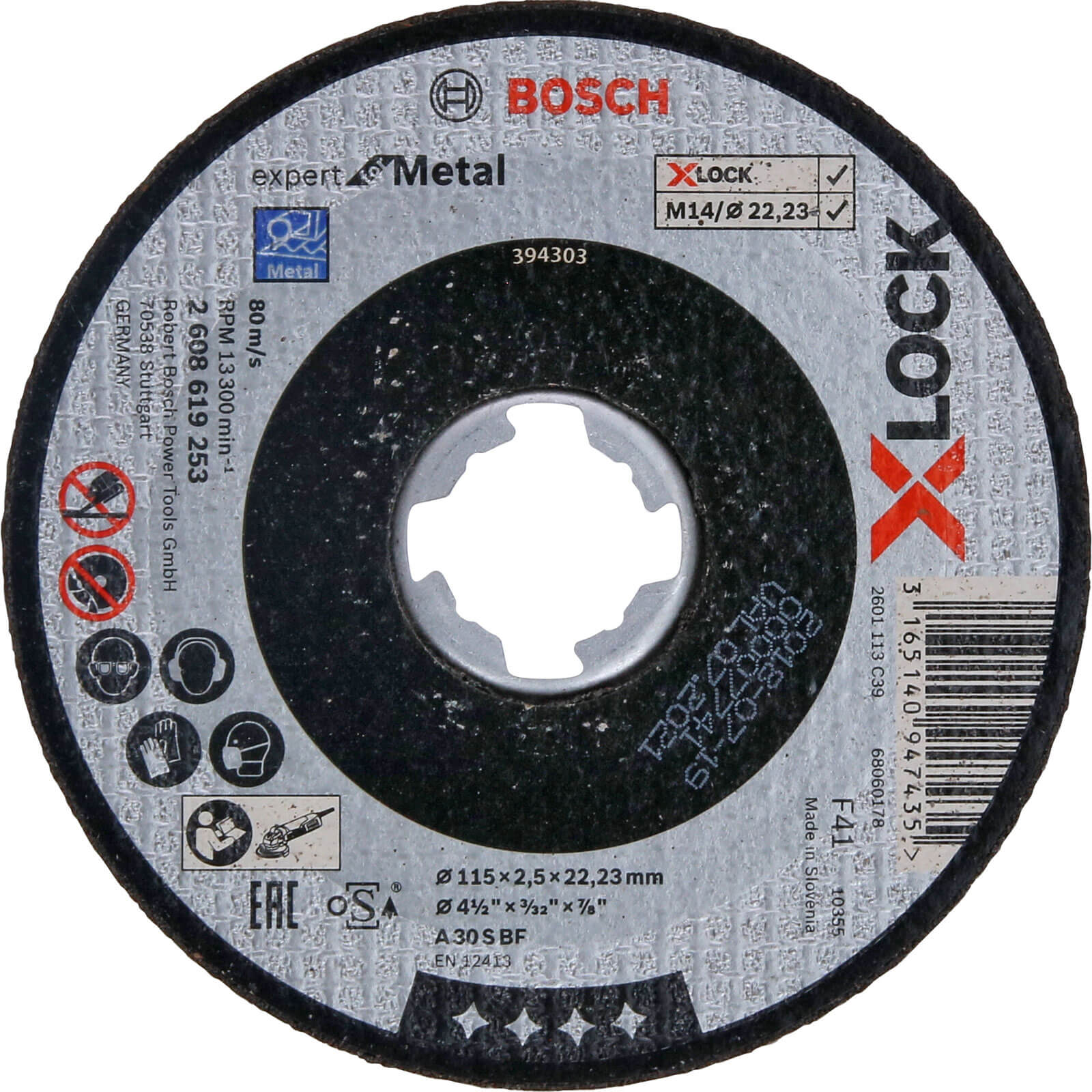 Image of Bosch Expert X Lock Metal Cutting Disc 115mm 2.5mm 22mm