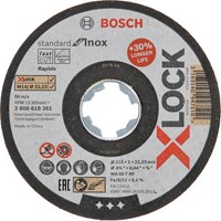 Bosch X Lock Inox Flat Thin Metal Fast Cutting Disc