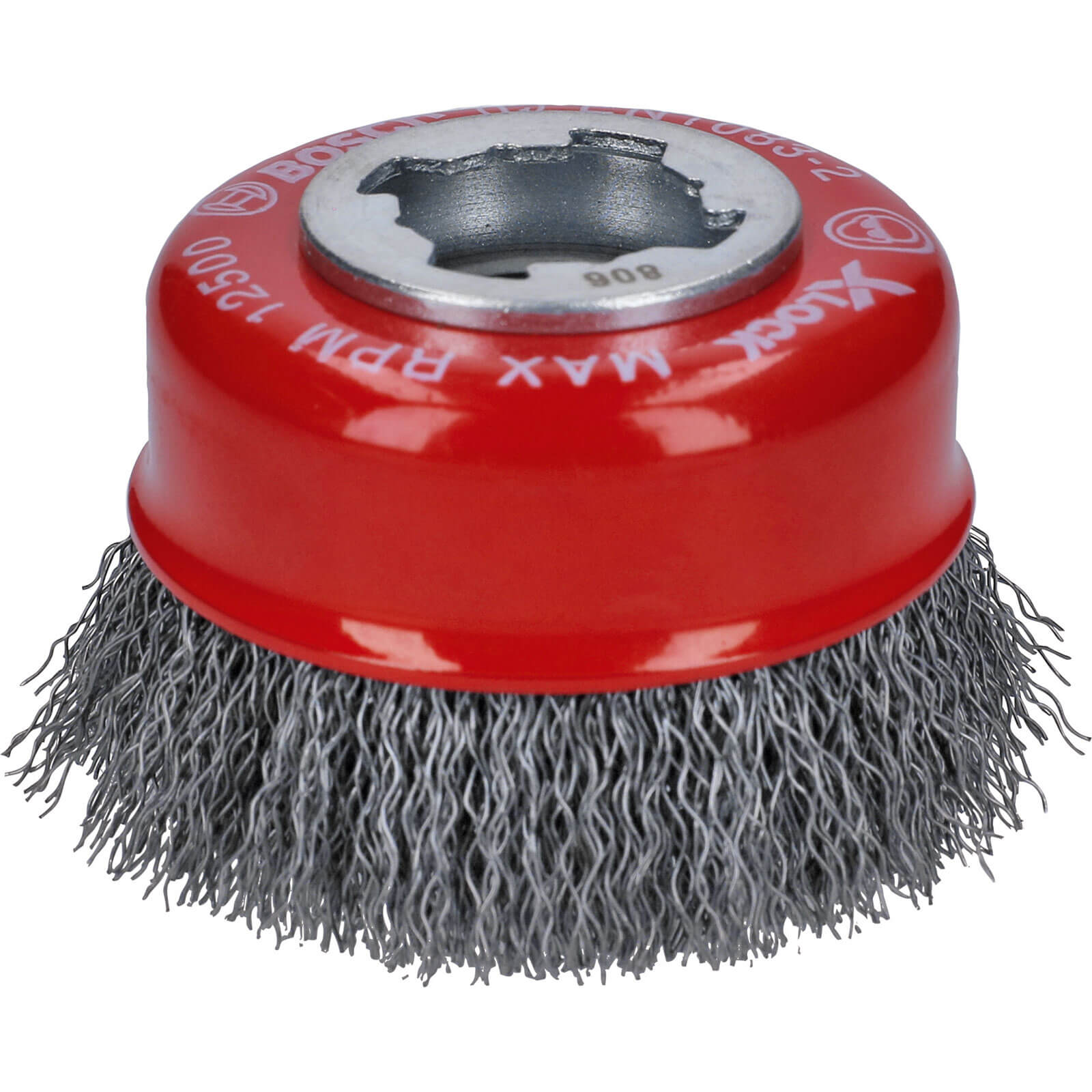 Image of Bosch X Lock Crimped Steel Wire Cup Brush 75mm X-Lock