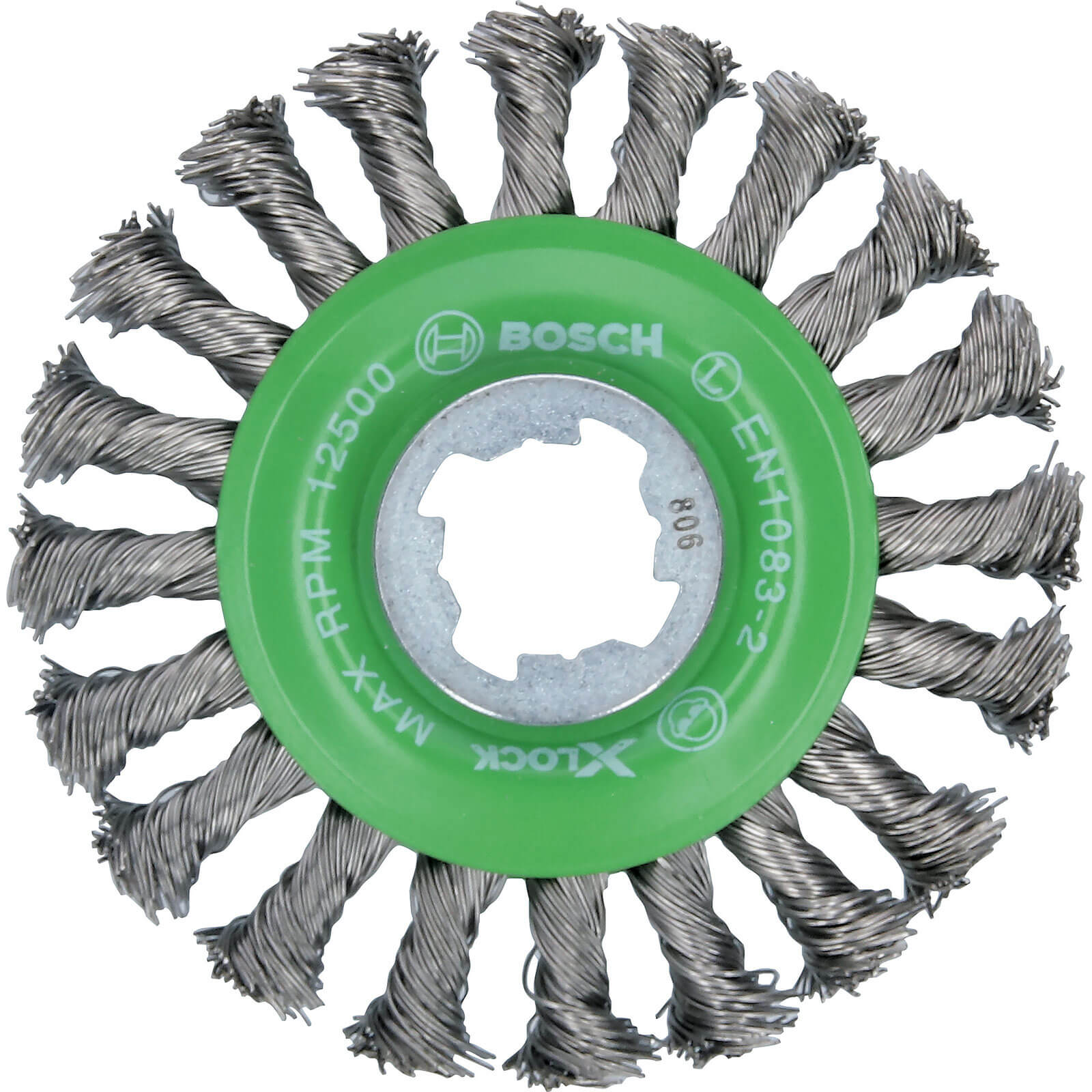Image of Bosch X Lock Stainless Steel Knotted Wire Wheel 115mm X-Lock