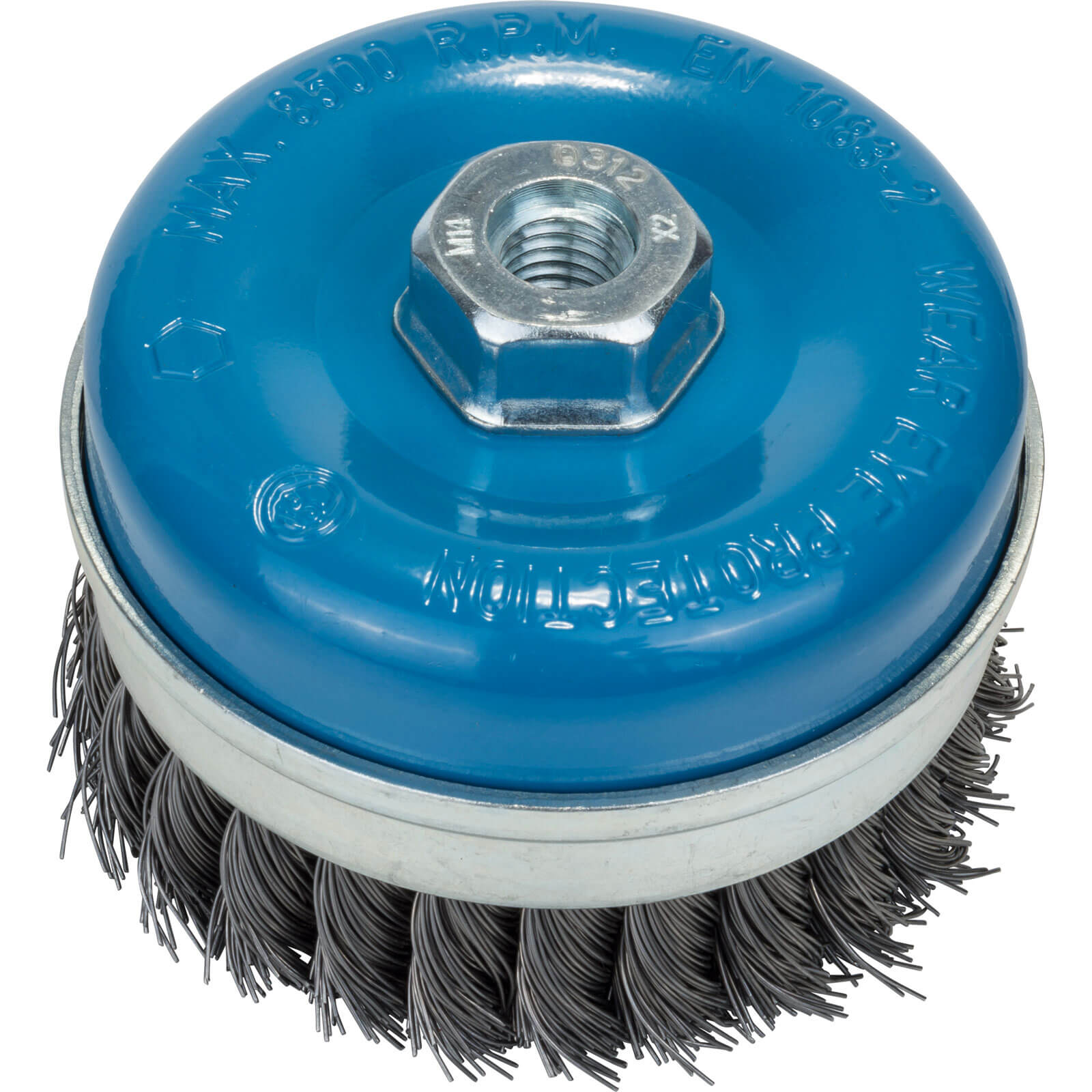 Image of Bosch 0.5mm Knotted Steel Wire Cup Brush 100mm M14 Thread
