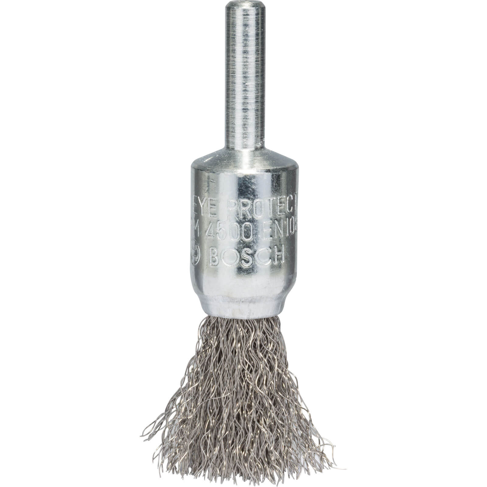 Image of Bosch 0.2mm Crimped Inox Steel Wire Pencil Brush 15mm 6mm Shank