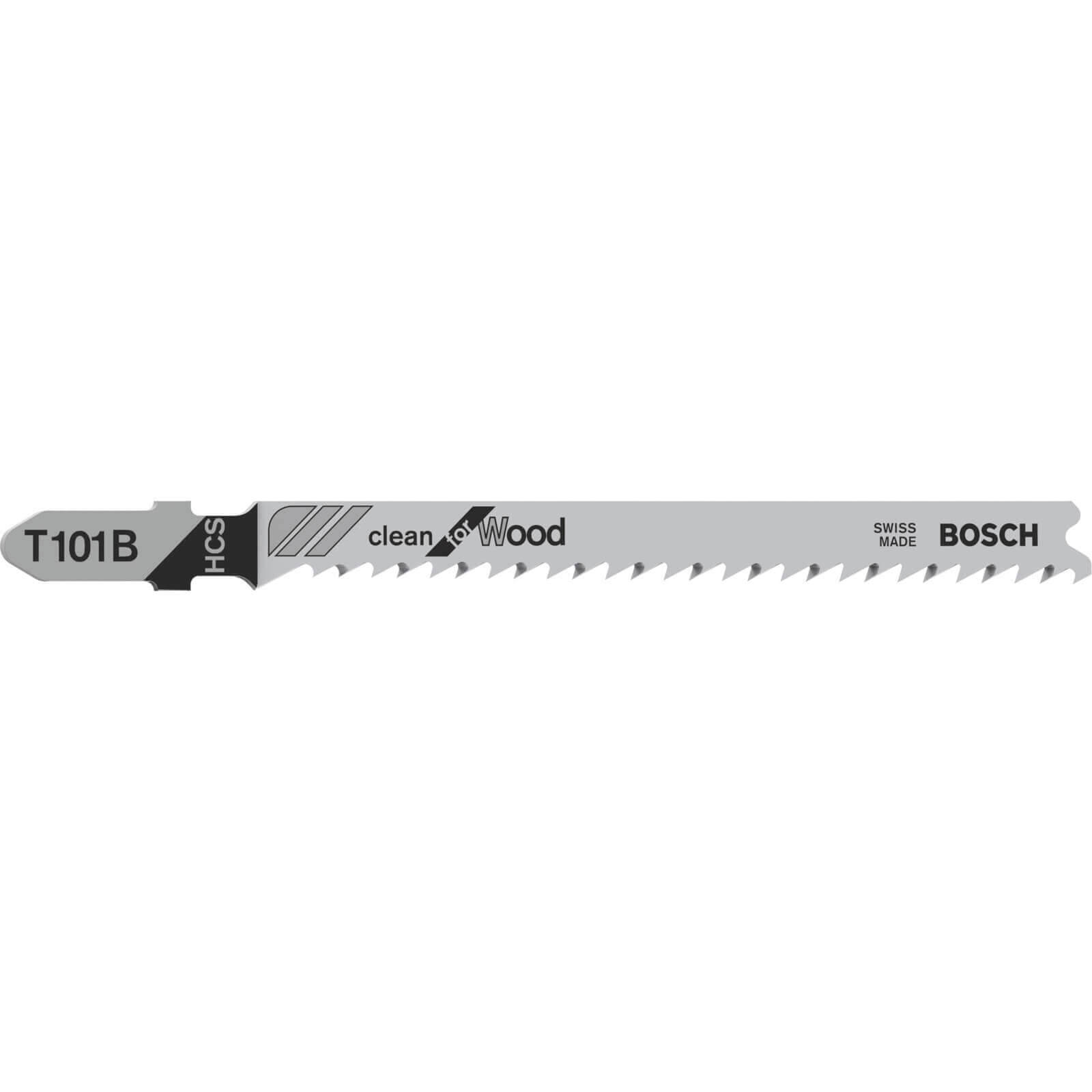 Image of Bosch T101 B Wood Cutting Jigsaw Blades Pack of 5