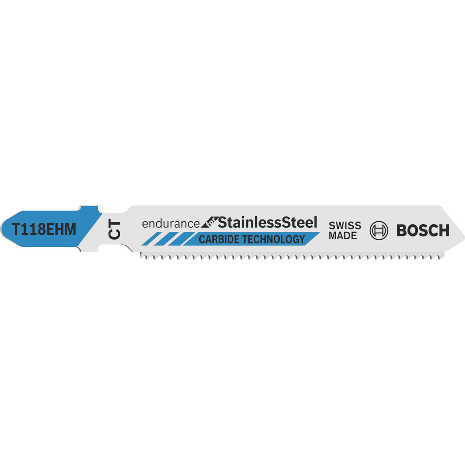 Image of Bosch T118 EHM Stainless Steel Cutting Jigsaw Blades Pack of 3