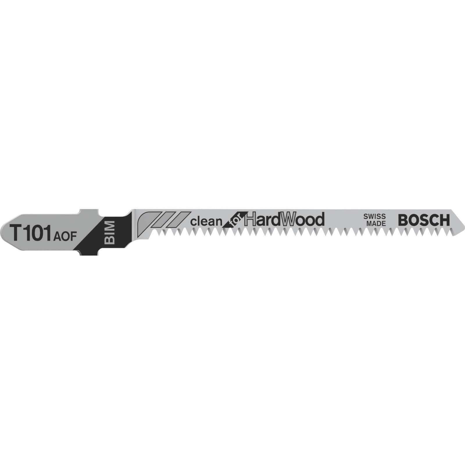Image of Bosch T101 AOF Hard Wood Cutting Jigsaw Blades Pack of 5