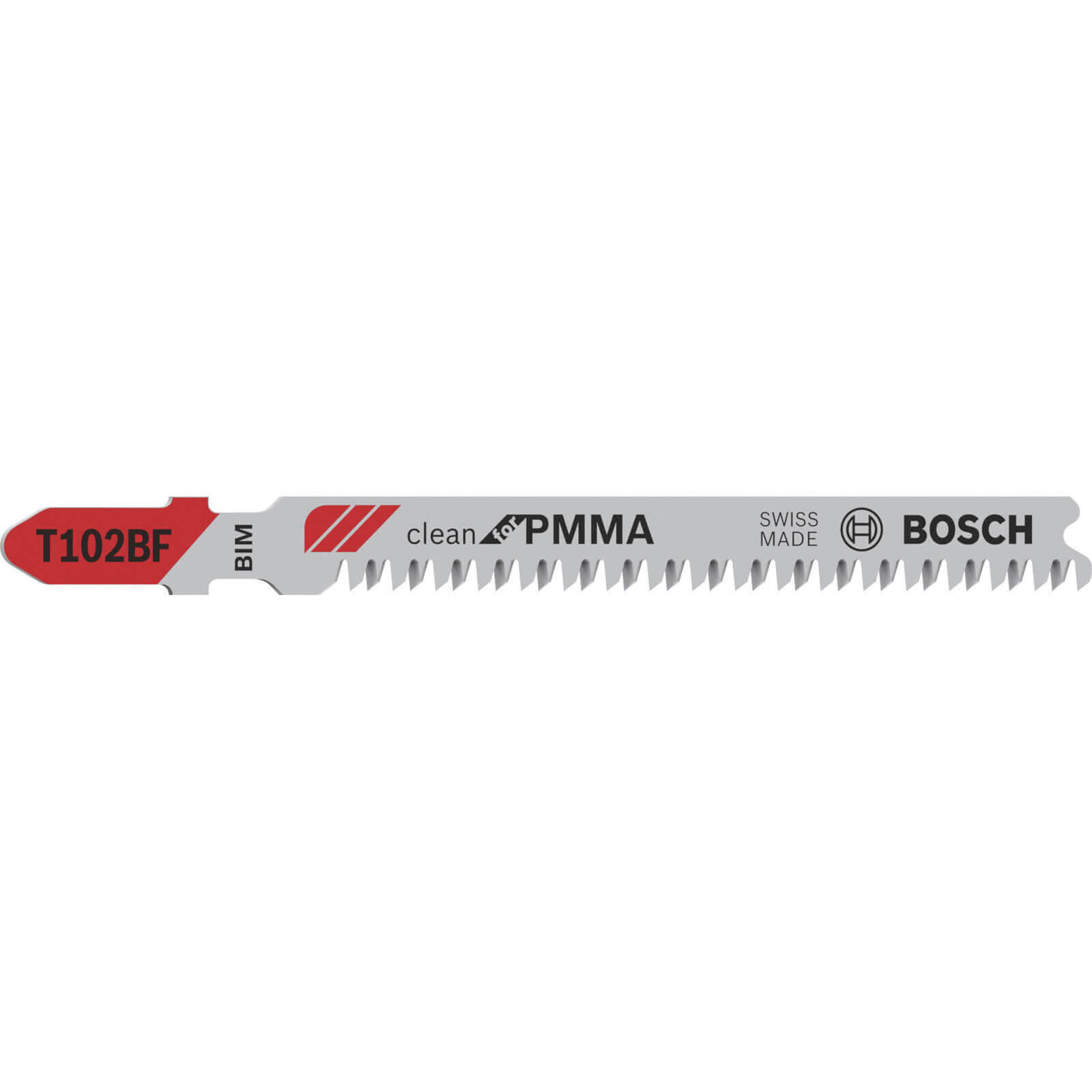 Photos - Power Tool Accessory Bosch T102BF Plastic Perspex Cutting Jigsaw Blade Pack of 5 2608636781 